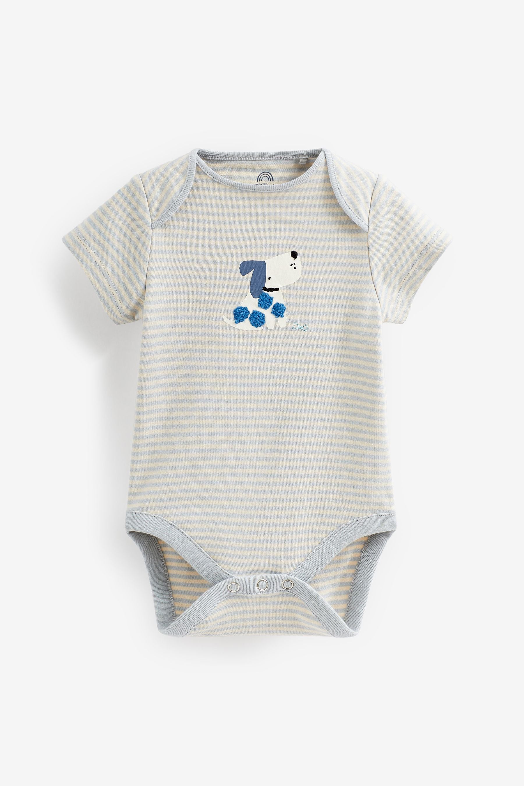 Blue Baby Short Sleeve Bodysuits 3 Pack