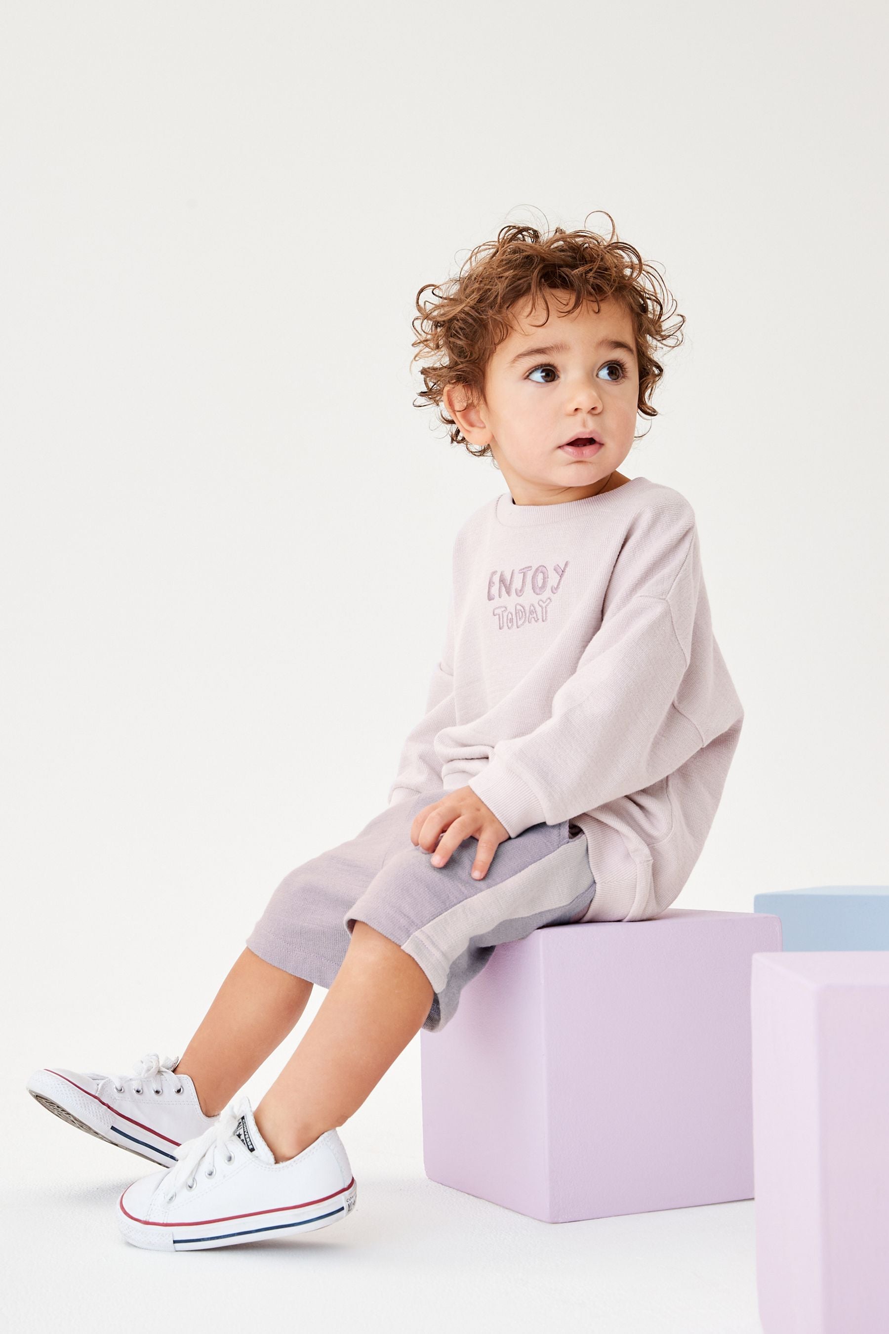 Lilac Purple Long Sleeve Top and Shorts Set (3mths-7yrs)