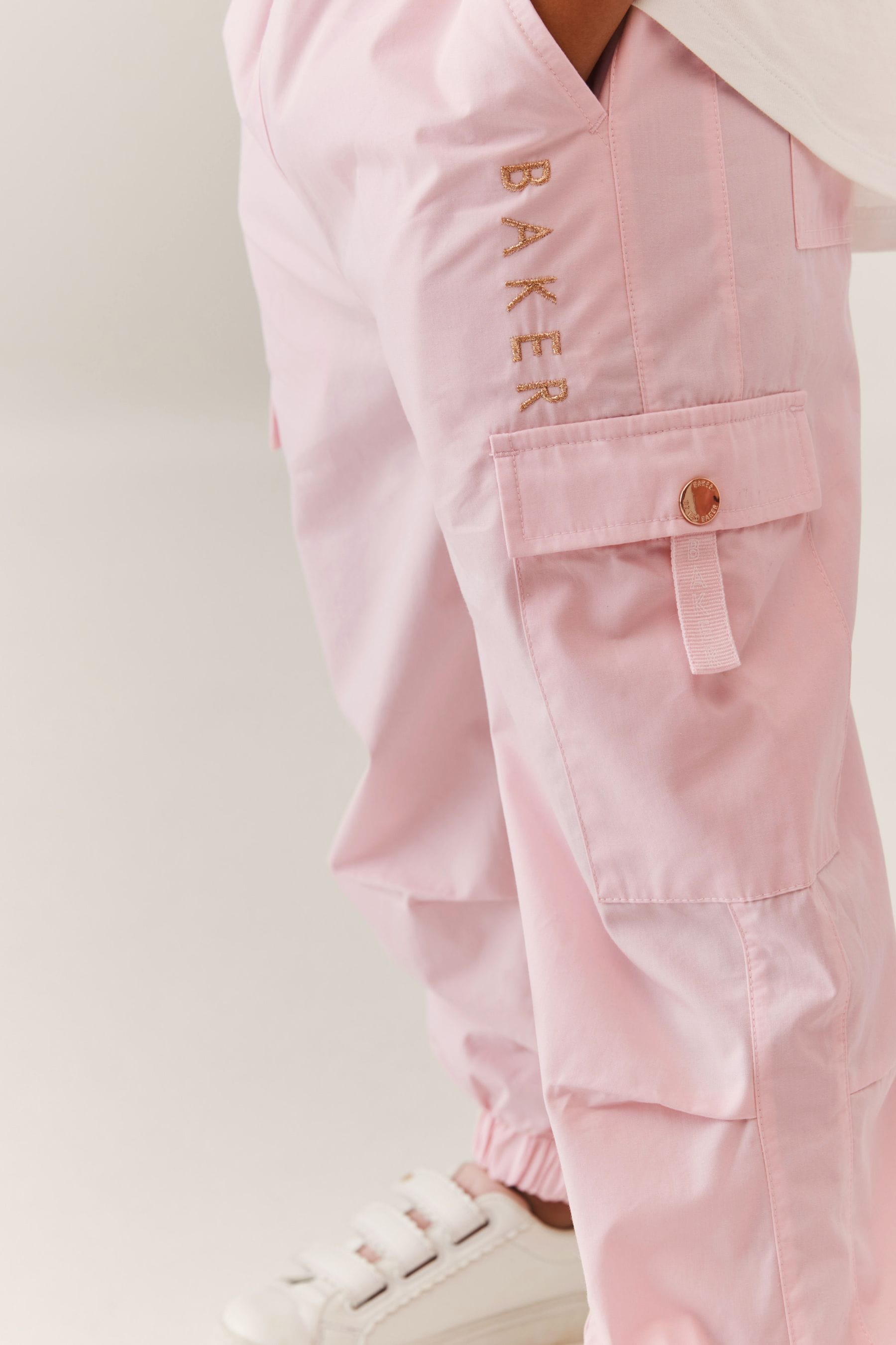 Pink Baker by Ted Baker Pink Parachute Cargo Trousers