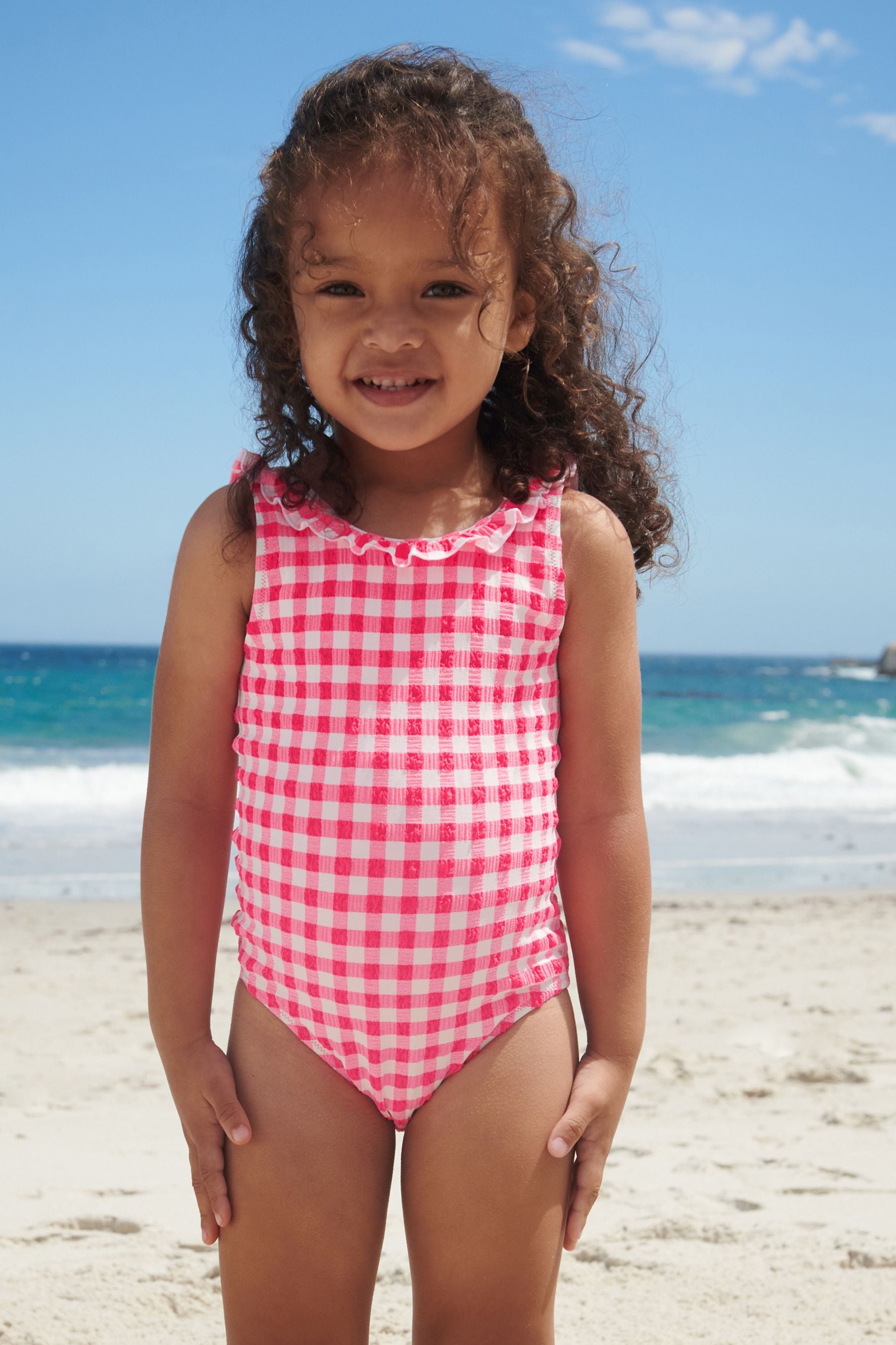 Pink/White Gingham Swimsuit (3mths-10yrs)