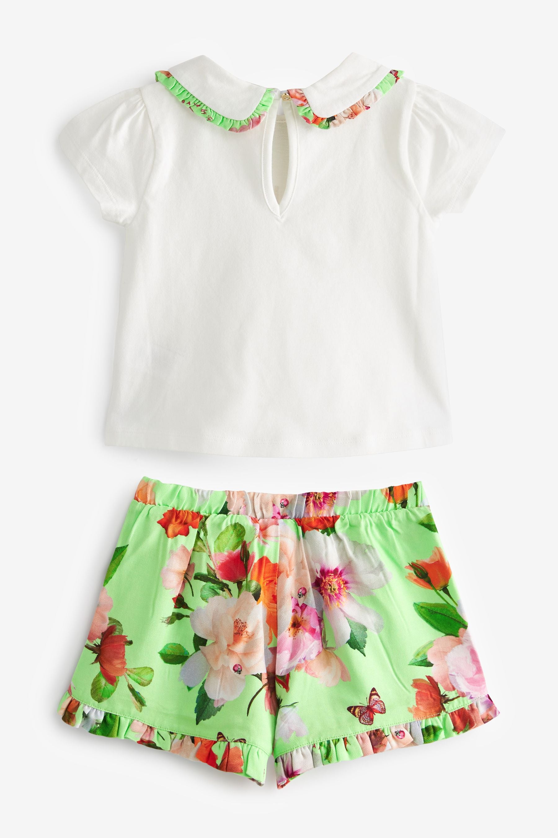 Green Baker by Ted Baker Green Short and Collar T-Shirt Set