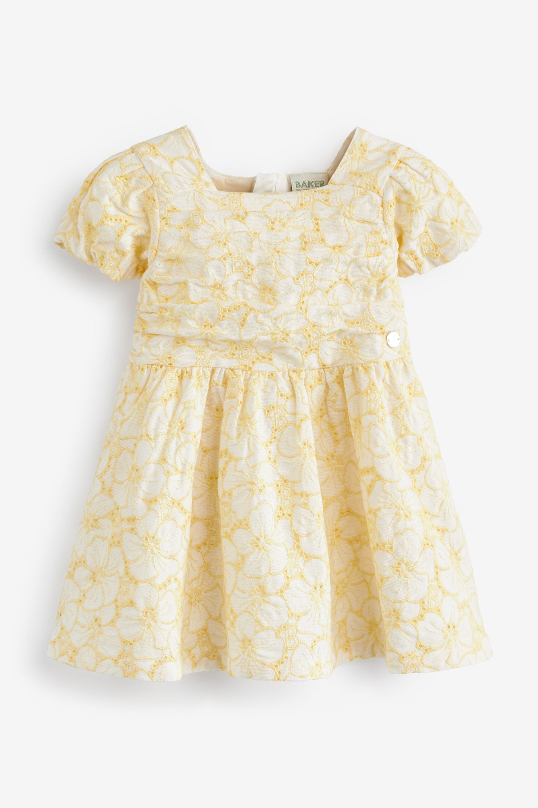 Yellow Baker by Ted Baker Yellow Baker Branded Broderie Dress