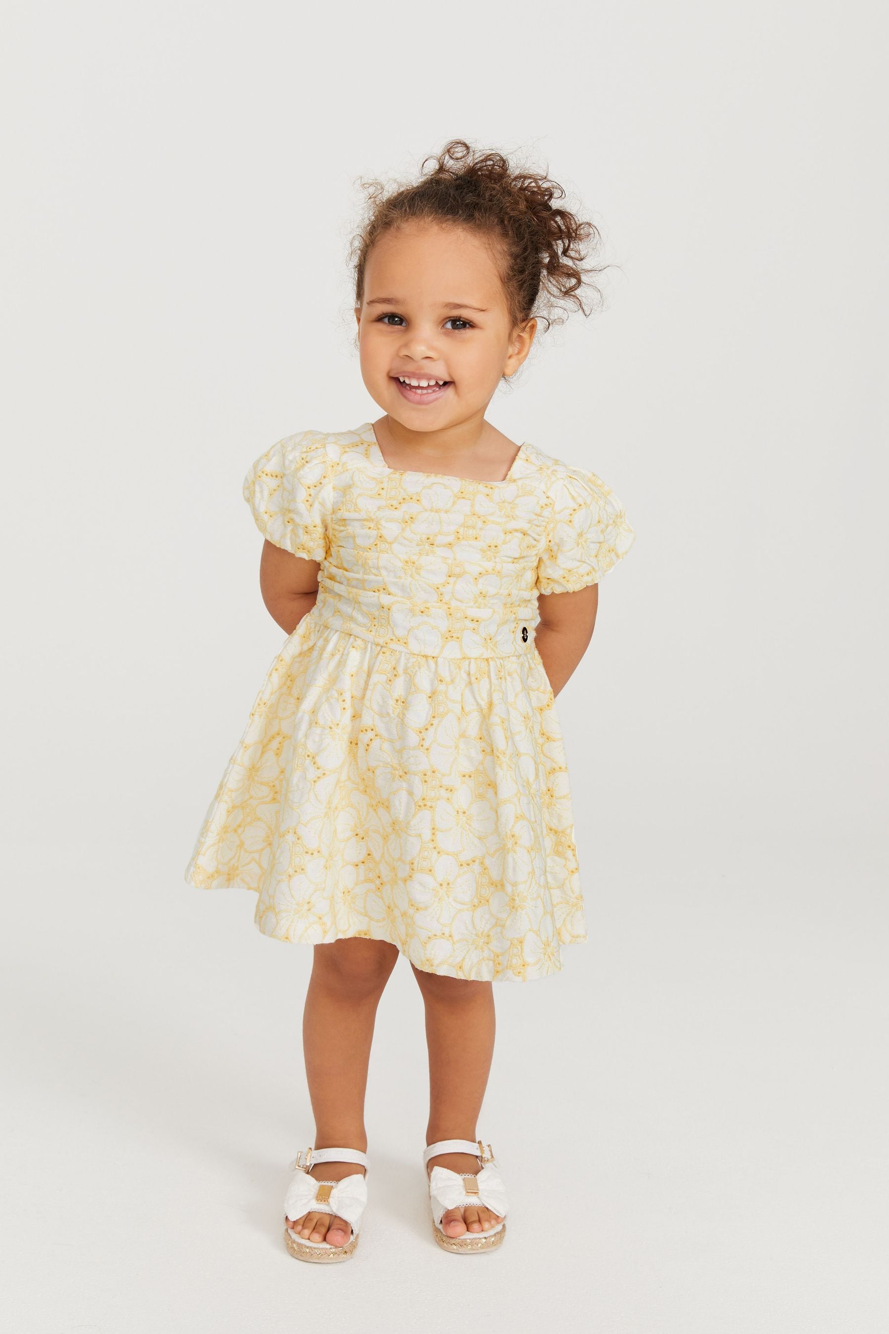 Yellow Baker by Ted Baker Yellow Baker Branded Broderie Dress