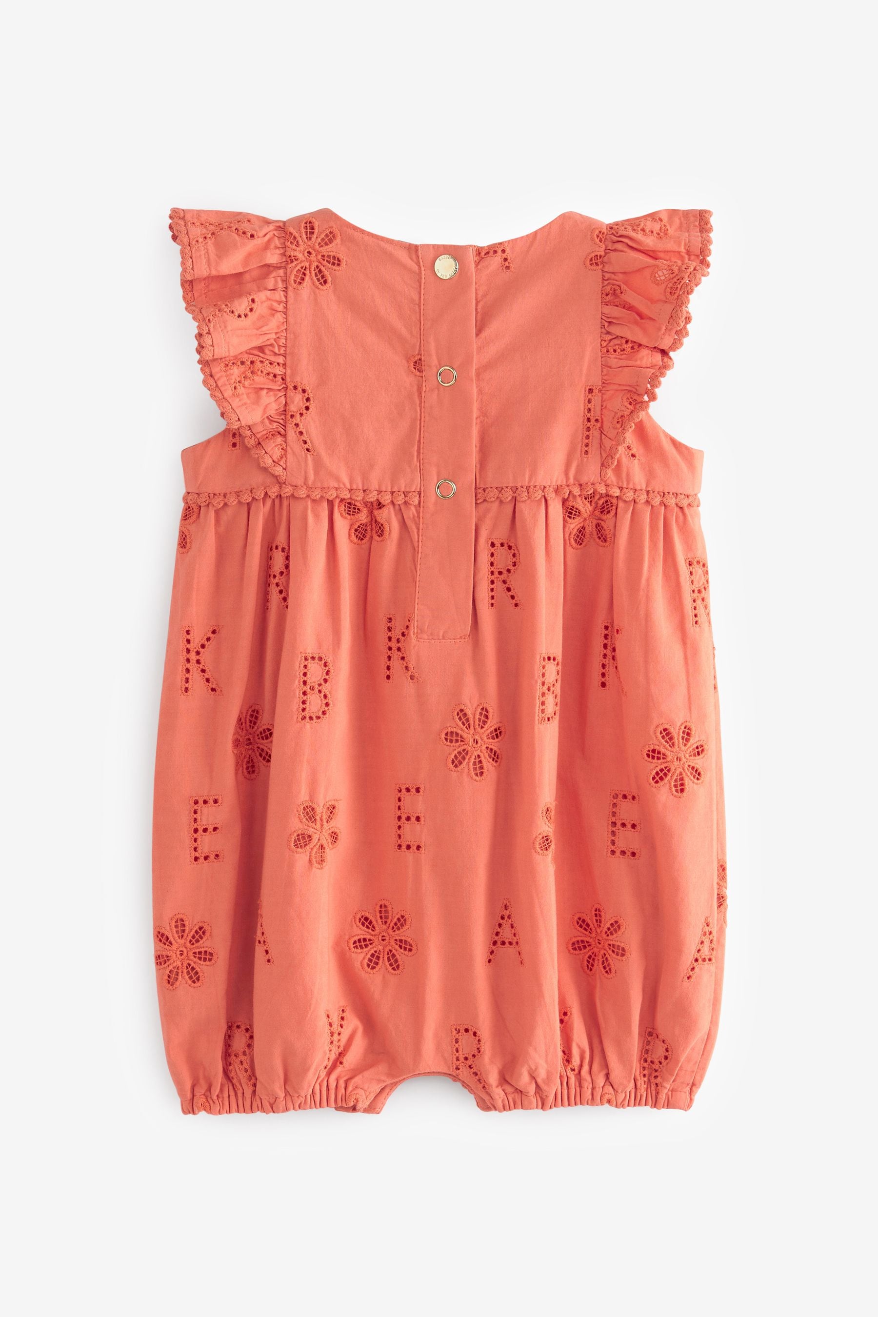 Pink Baker by Ted Baker Orange Broderie Romper