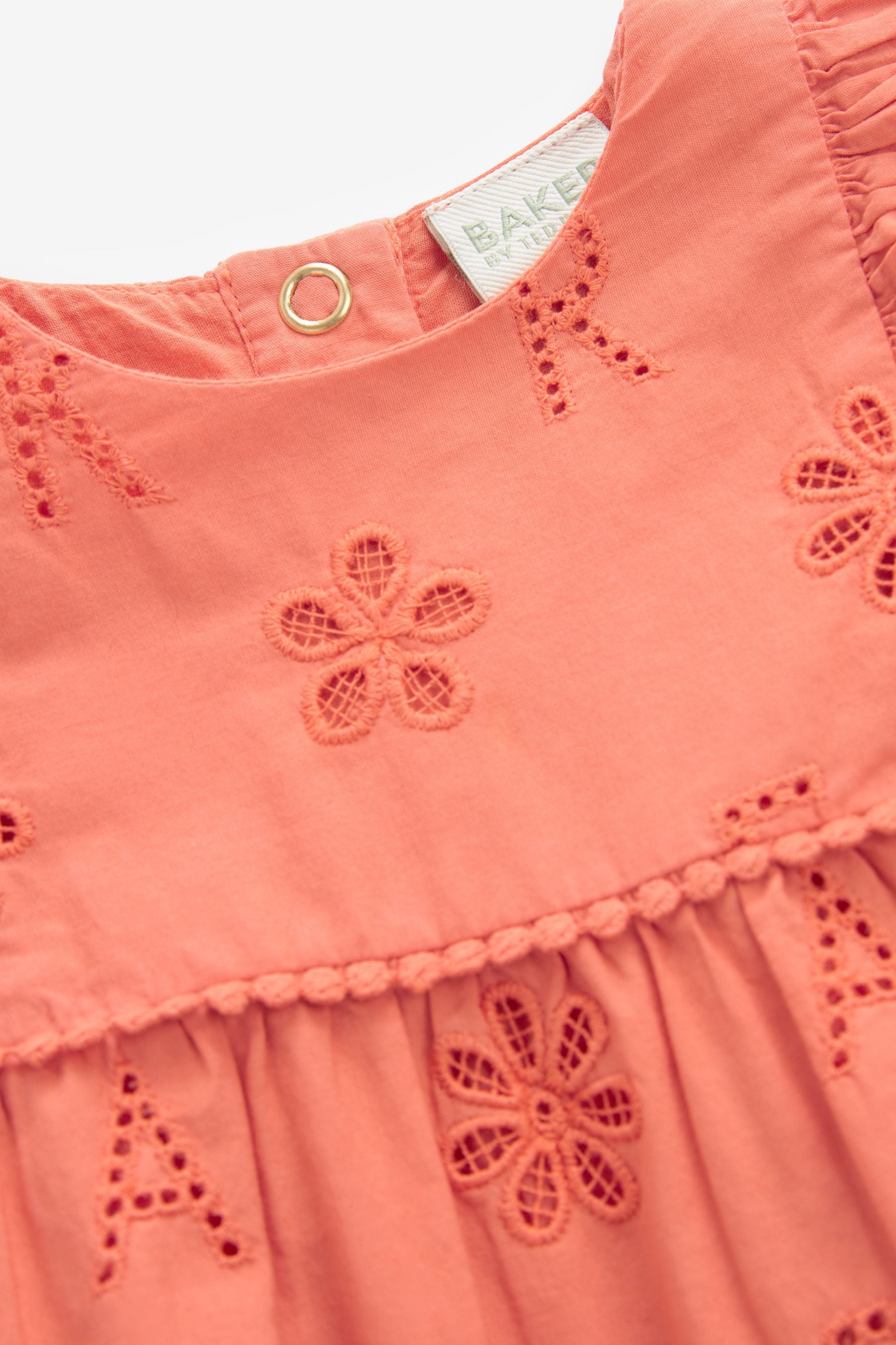 Pink Baker by Ted Baker Orange Broderie Romper