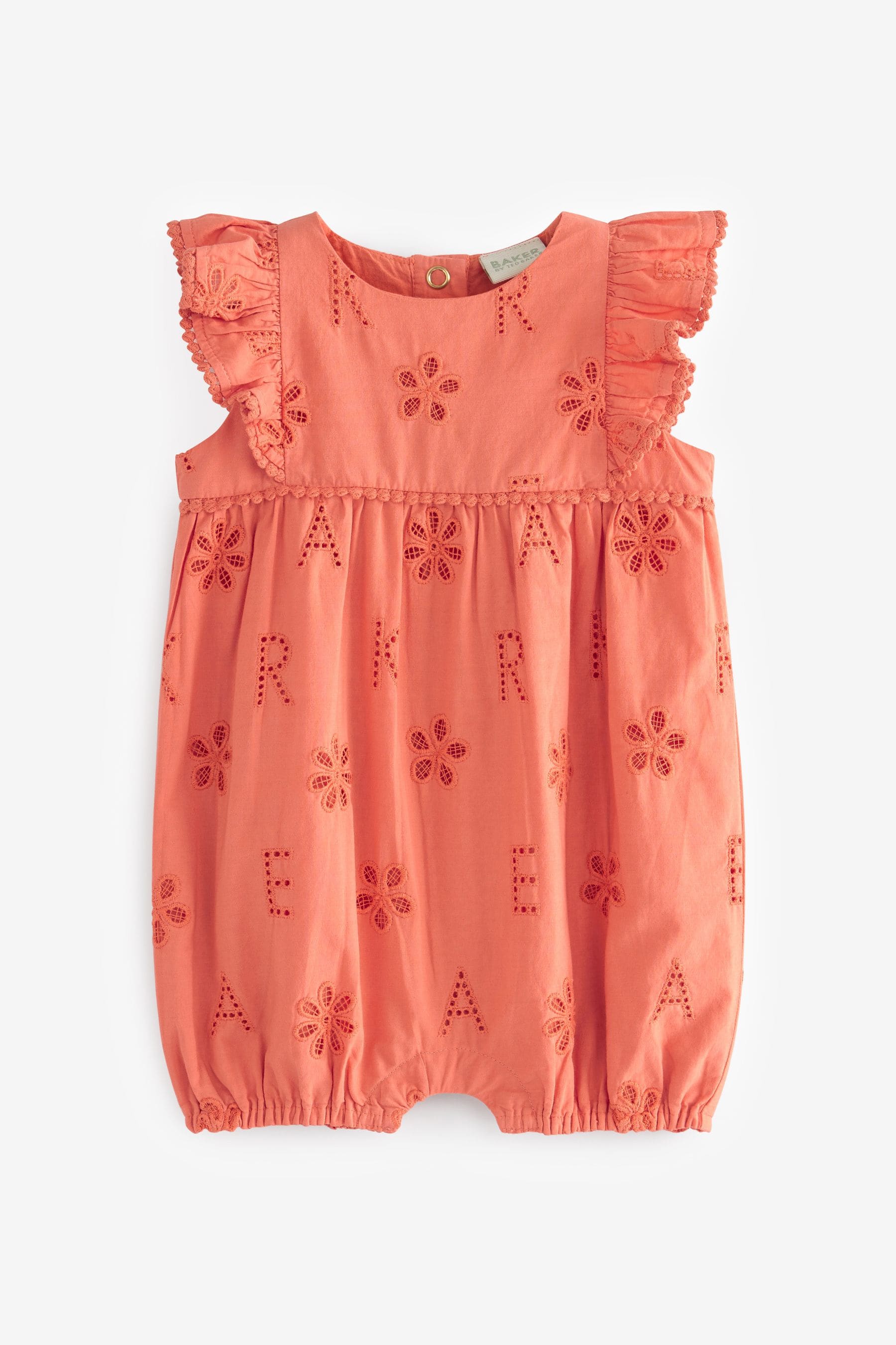 Pink Baker by Ted Baker Orange Broderie Romper