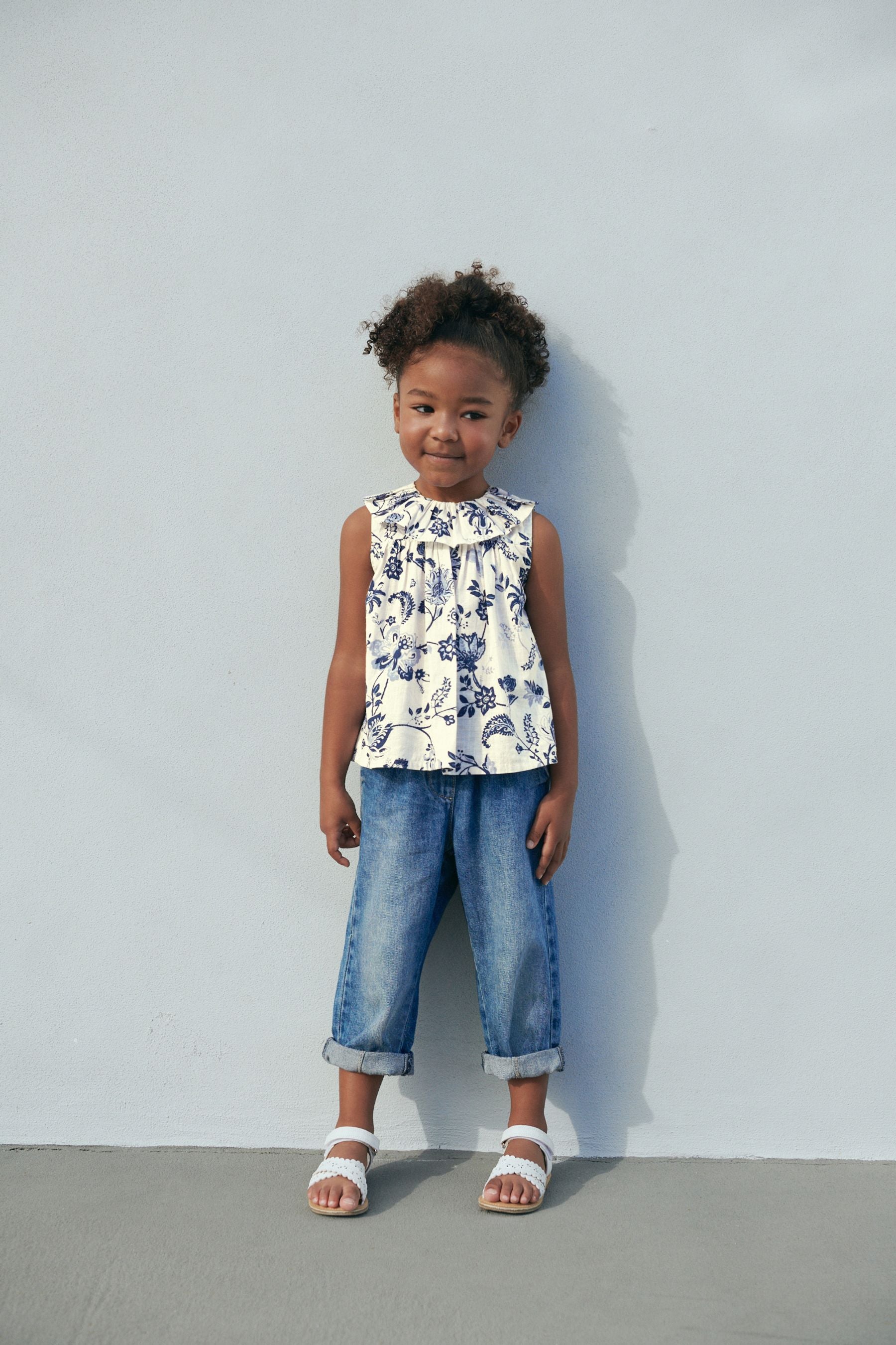 Blue Frill Collar Blouse (3mths-7yrs)