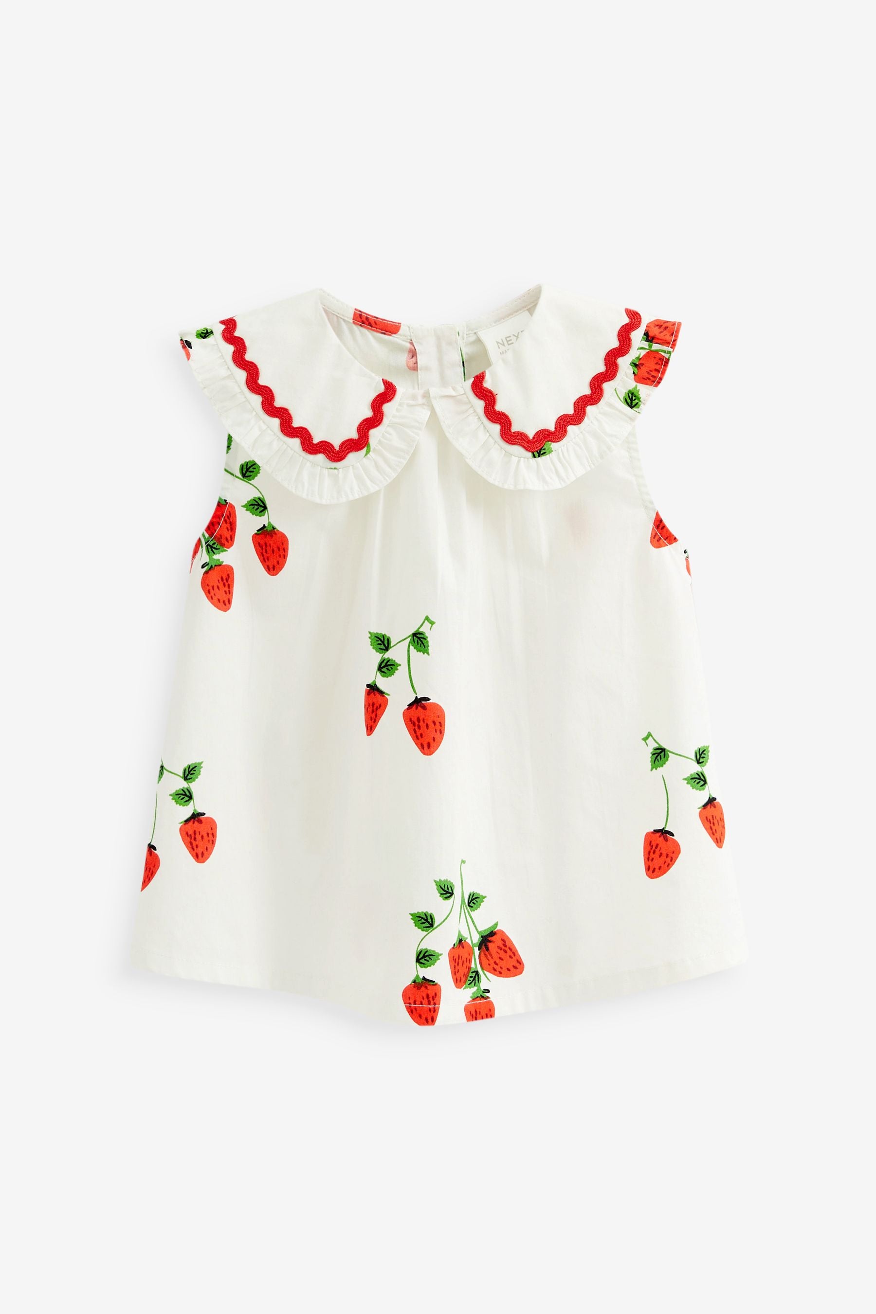 Red Strawberry Print Blouse (3mths-7yrs)