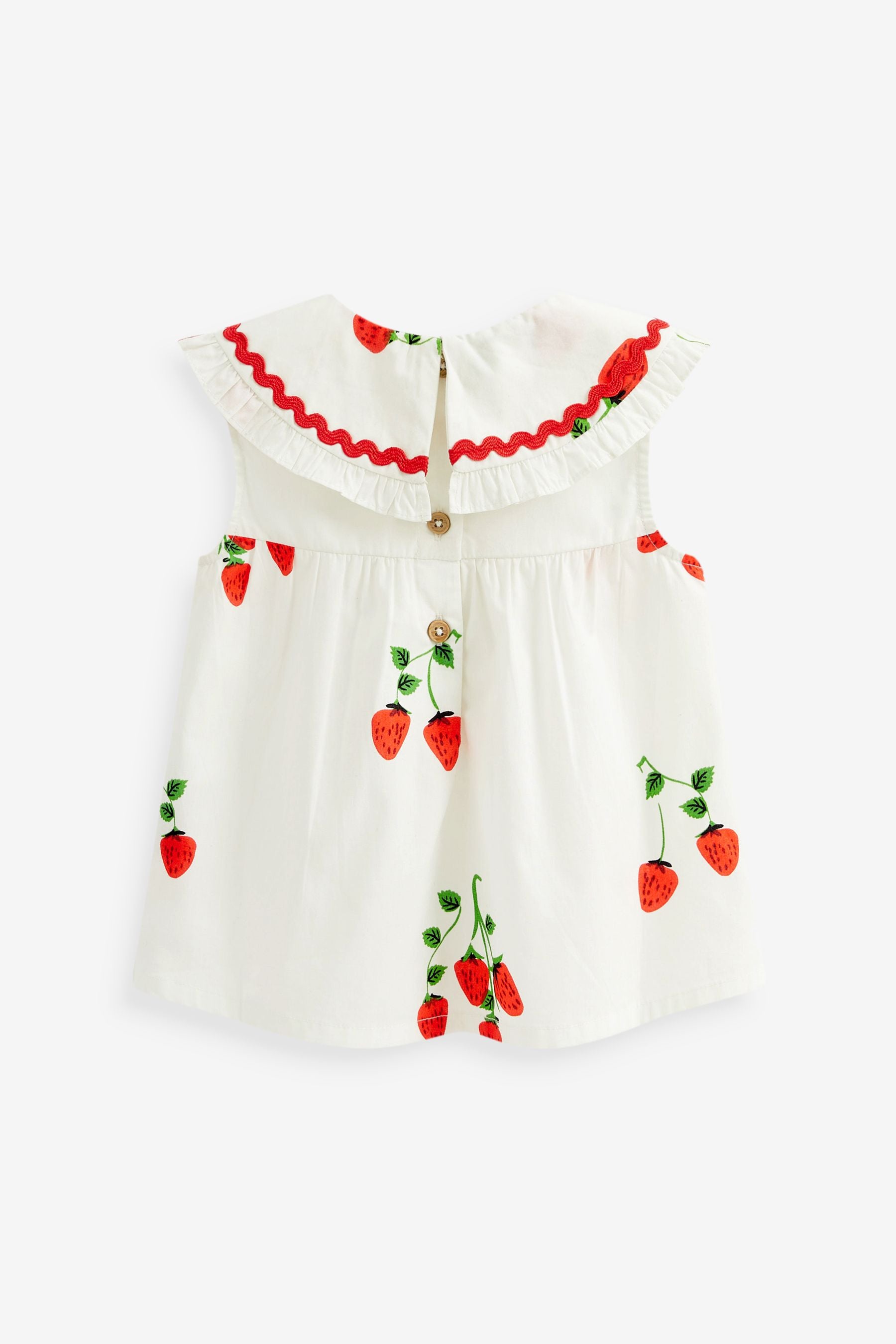 Red Strawberry Print Blouse (3mths-7yrs)