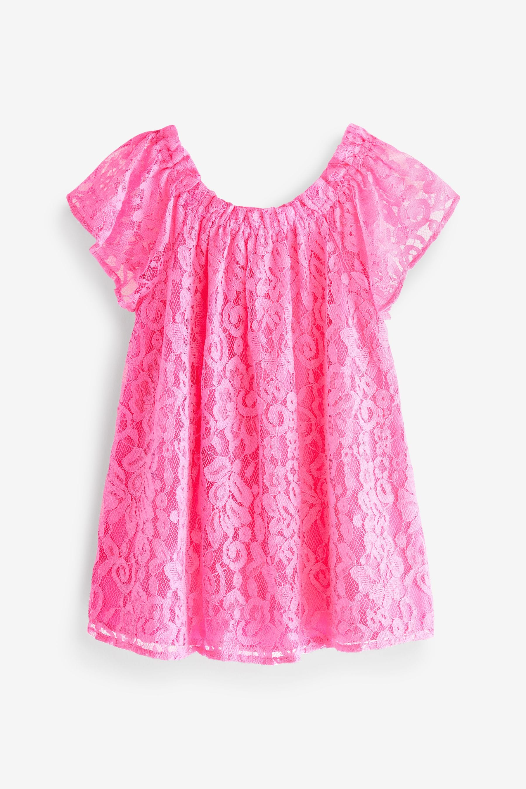 Fuchsia Pink Lace Dress (3mths-8yrs)