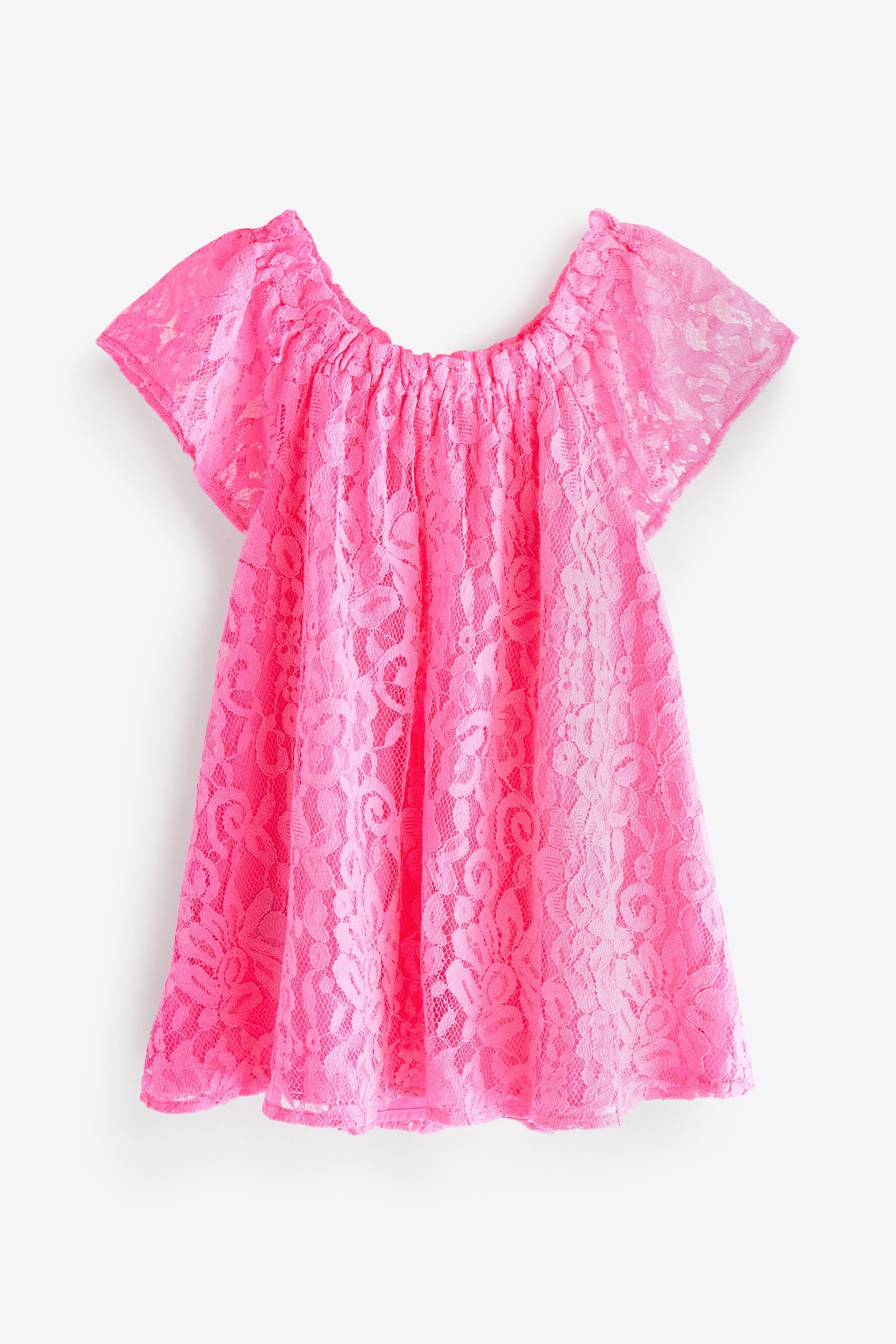 Fuchsia Pink Lace Dress (3mths-8yrs)