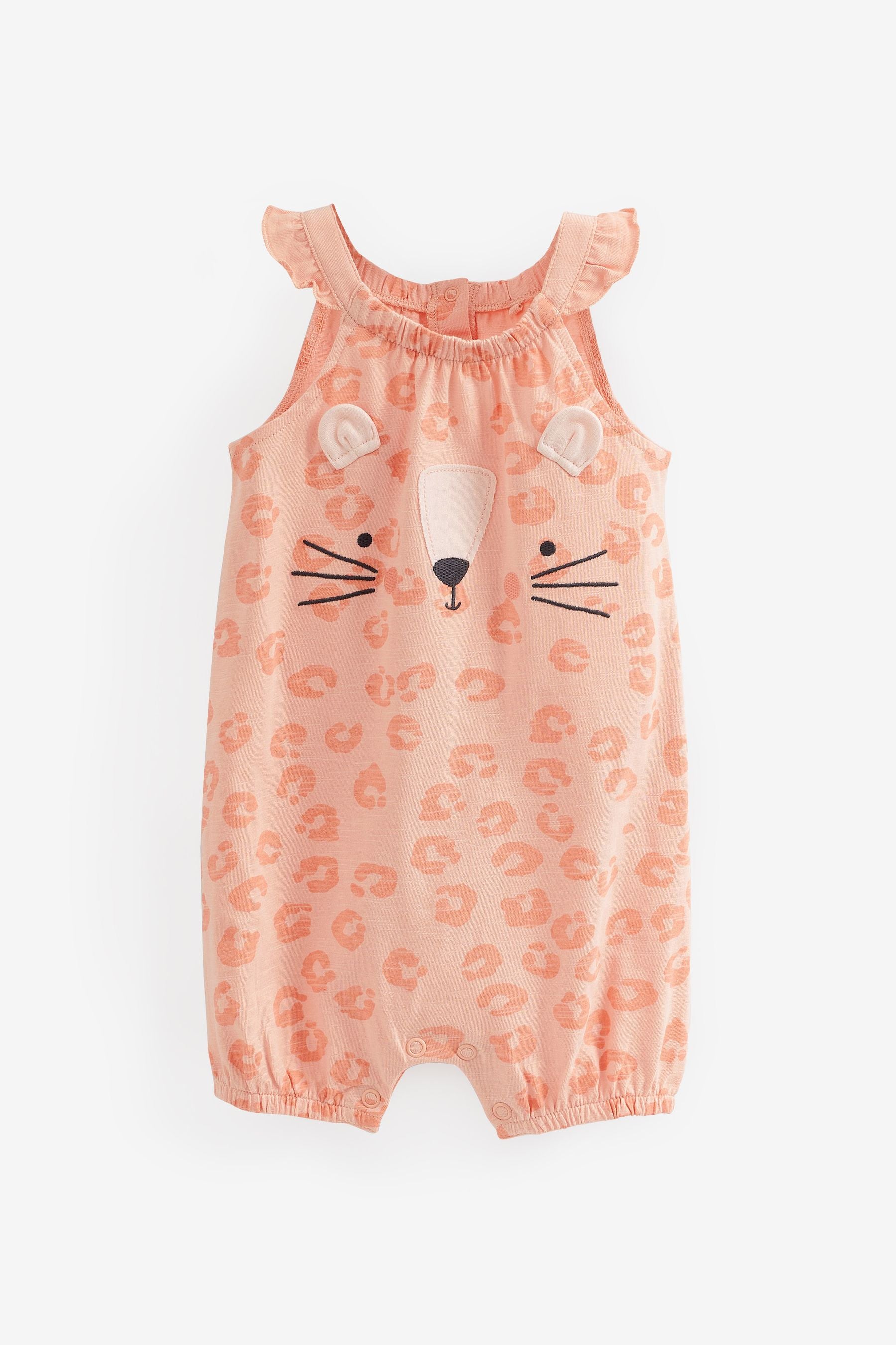 Pink Character Baby Jersey Romper