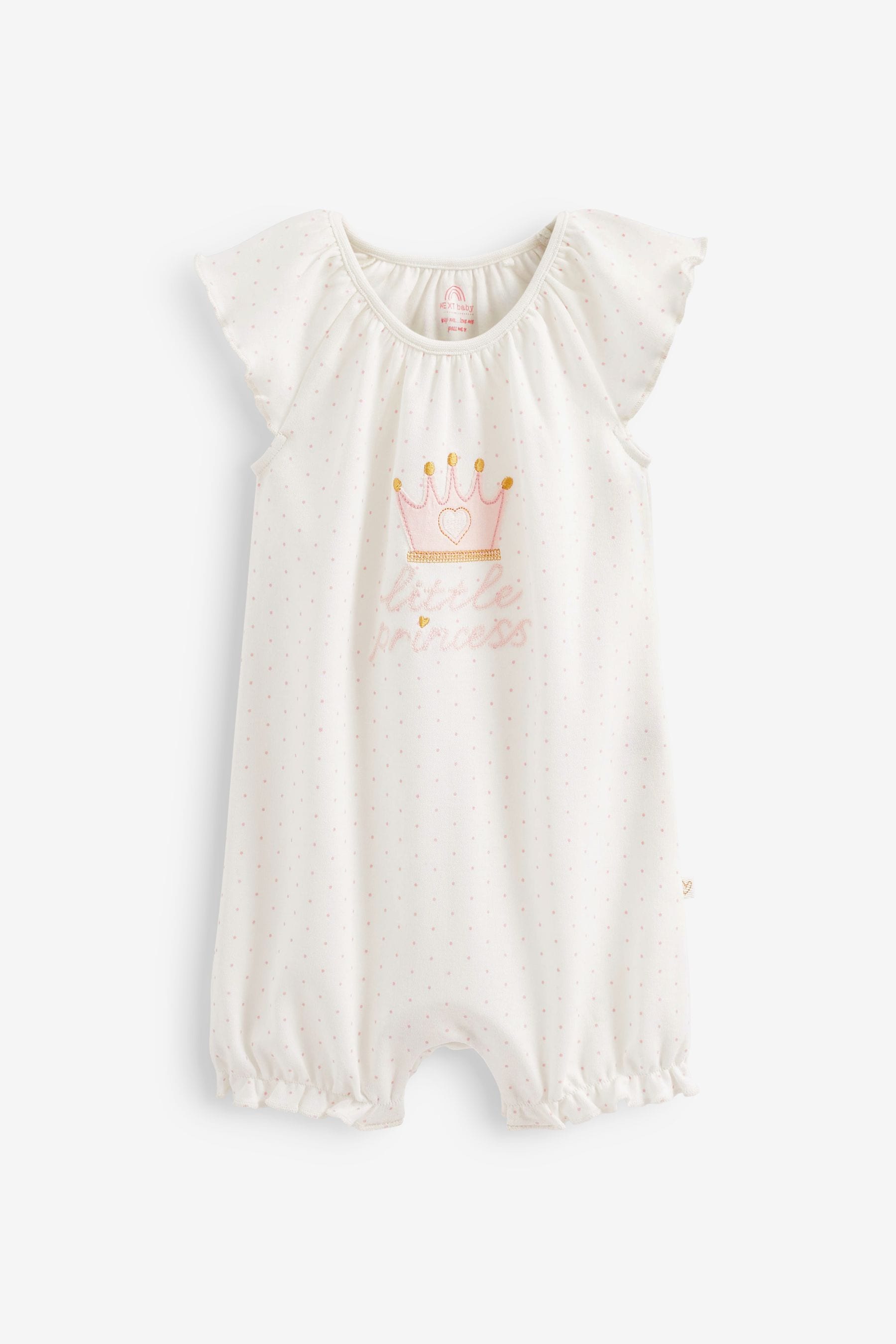 Ecru Princess Jersey Baby Playsuit