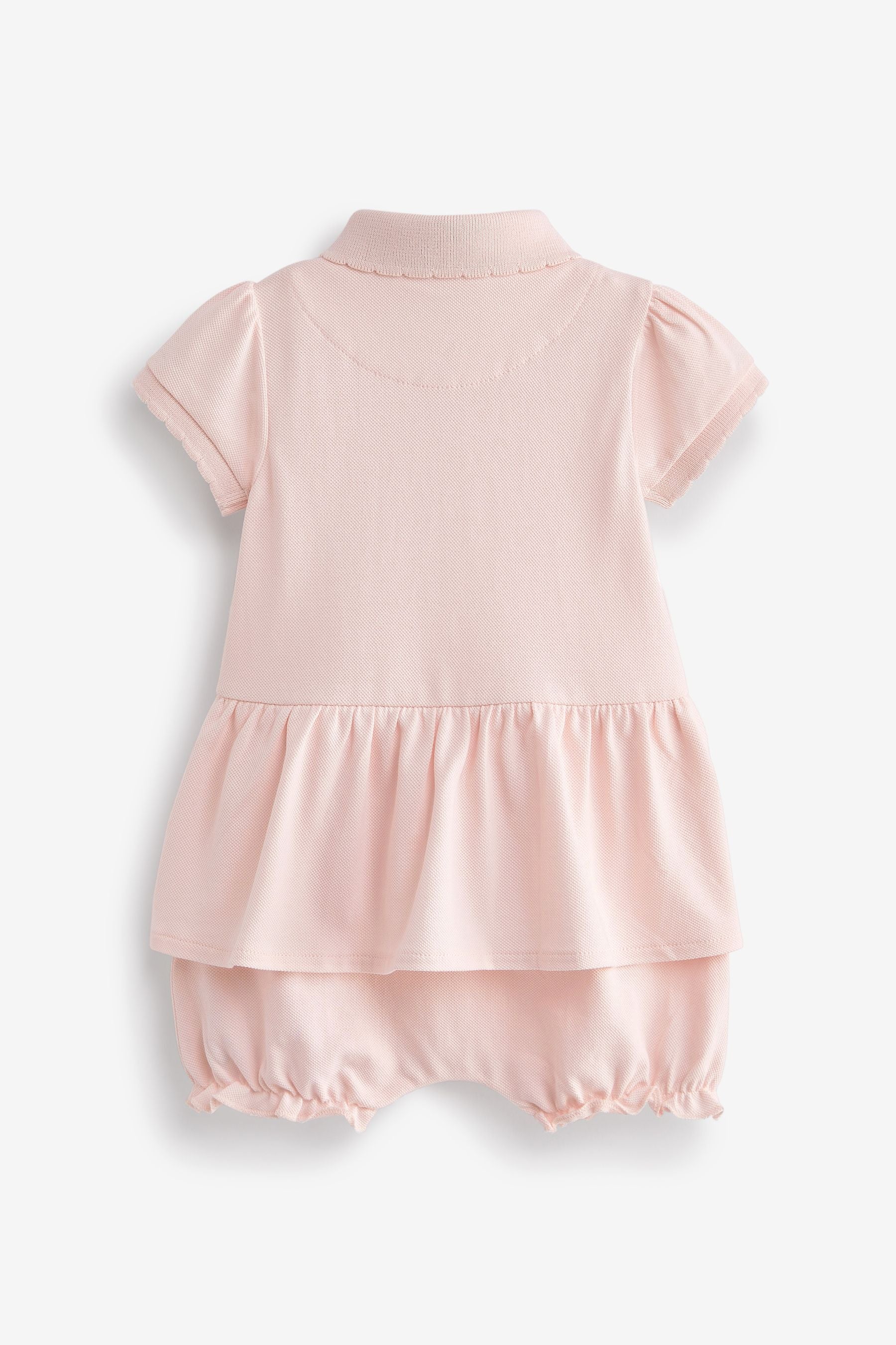 Pink Baby Polo Romper