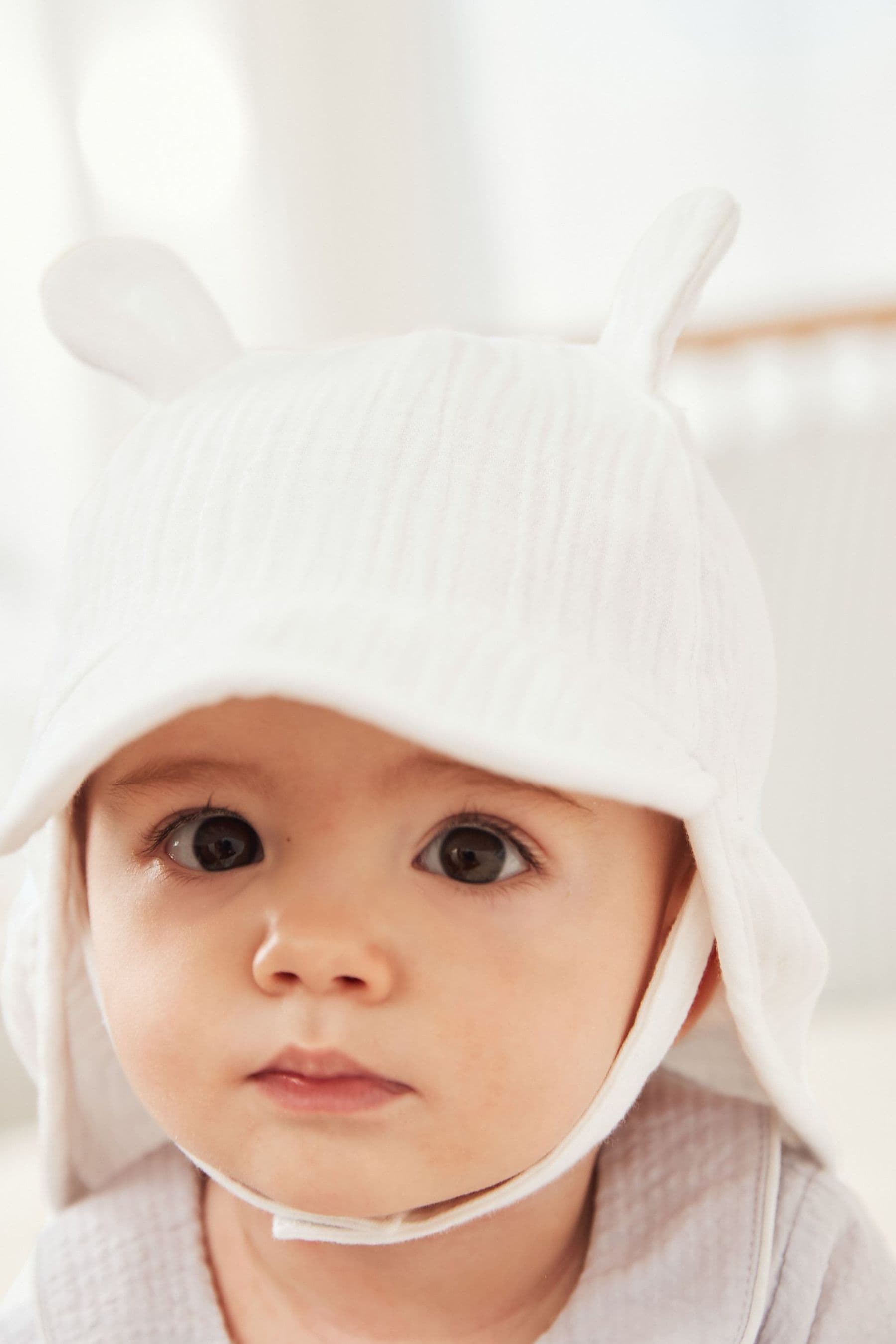 White Summer Baby Legionnaire Hat (0mths-2yrs)