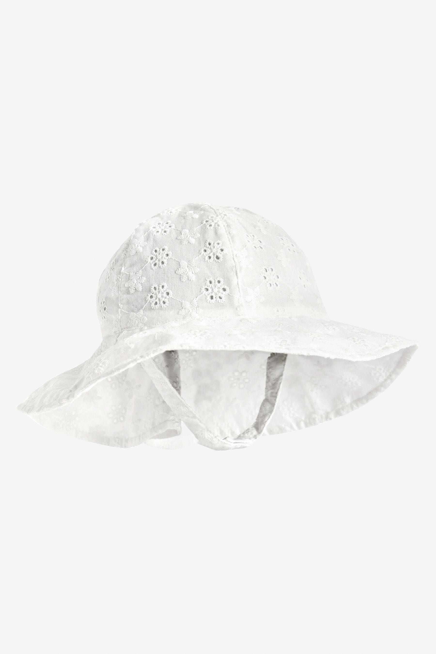 White Bucket Baby Hat (0mths-2yrs)