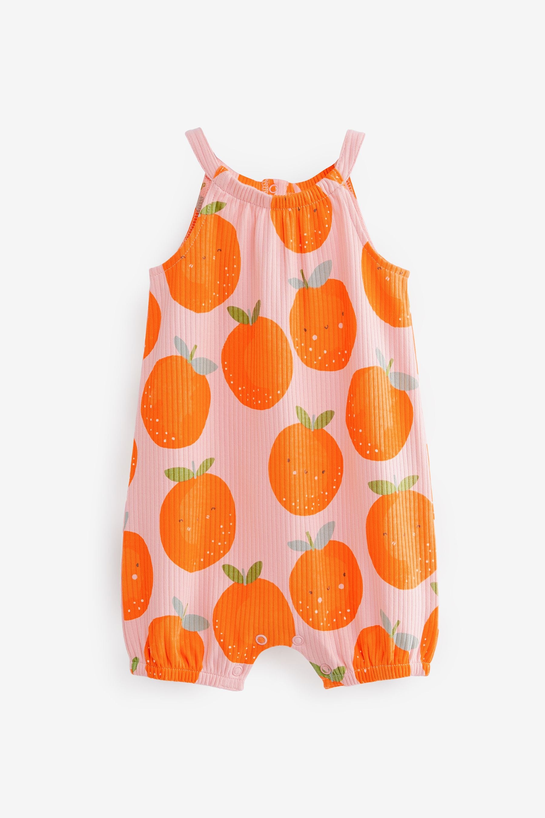 Pink/Orange Fruit Baby Rompers 2 Pack