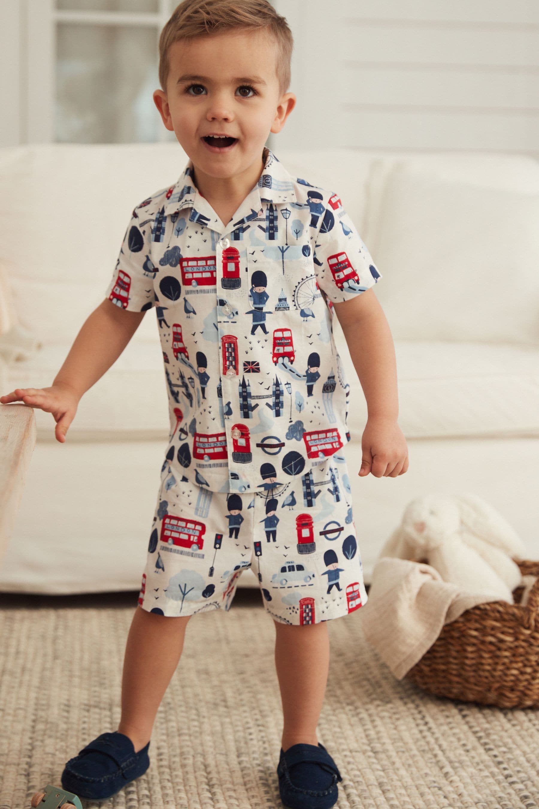 London Button Through Short Pyjamas (9mths-8yrs)