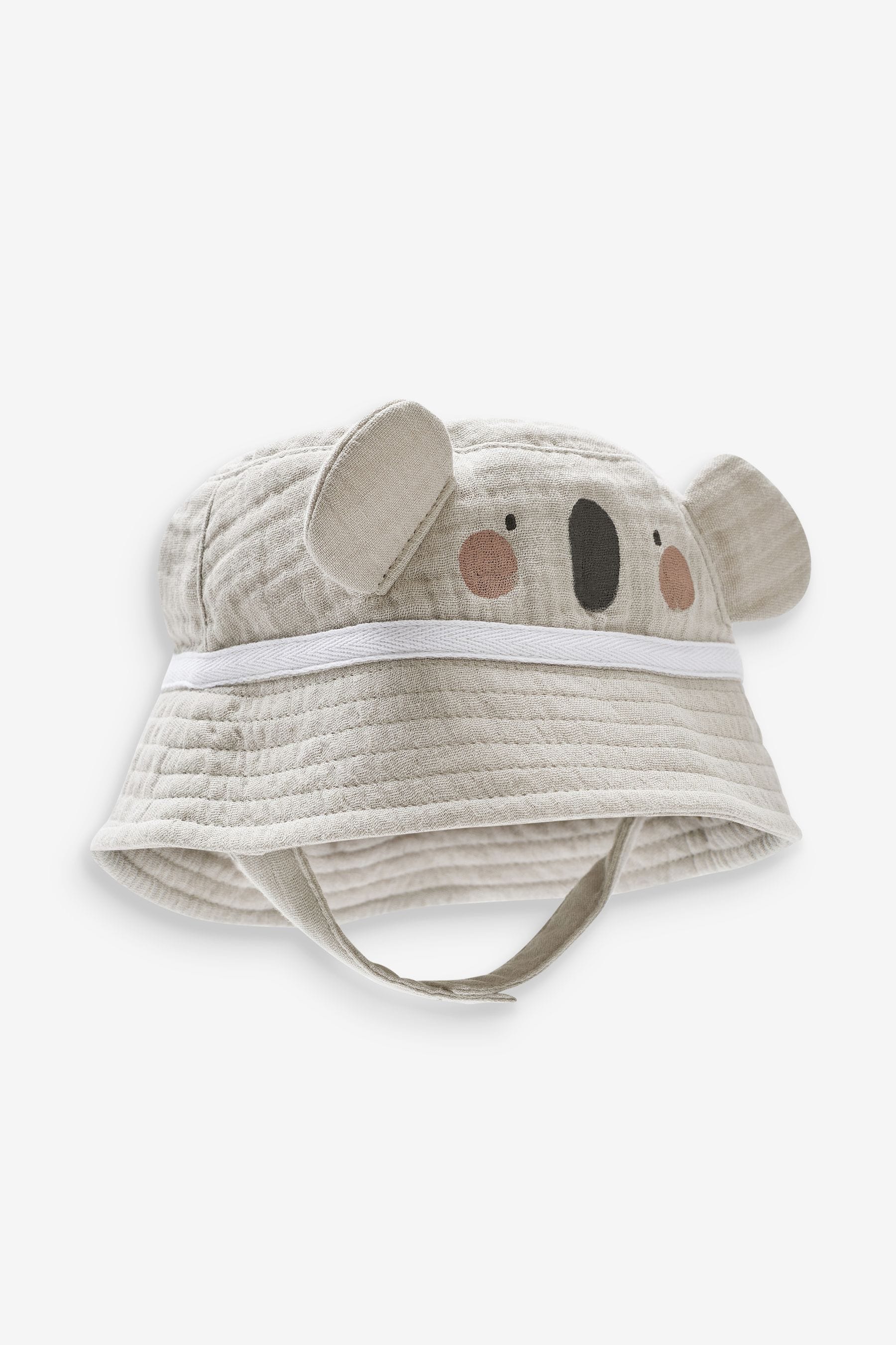 Grey Character Baby Bucket Hat (0mths-2yrs)