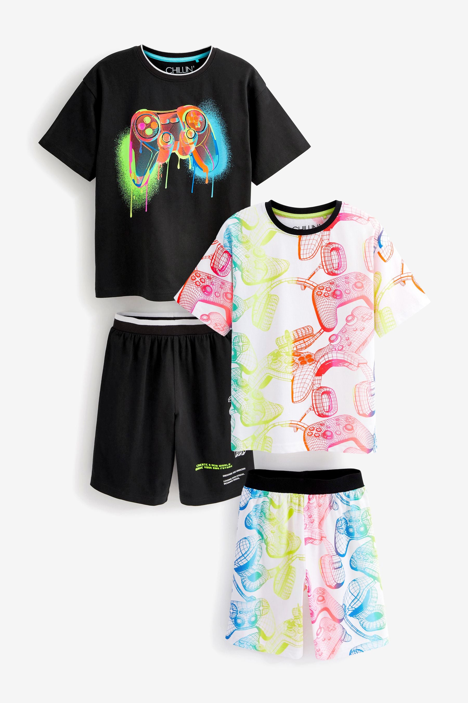 Rainbow Gamer Short Pyjamas (3-16yrs)