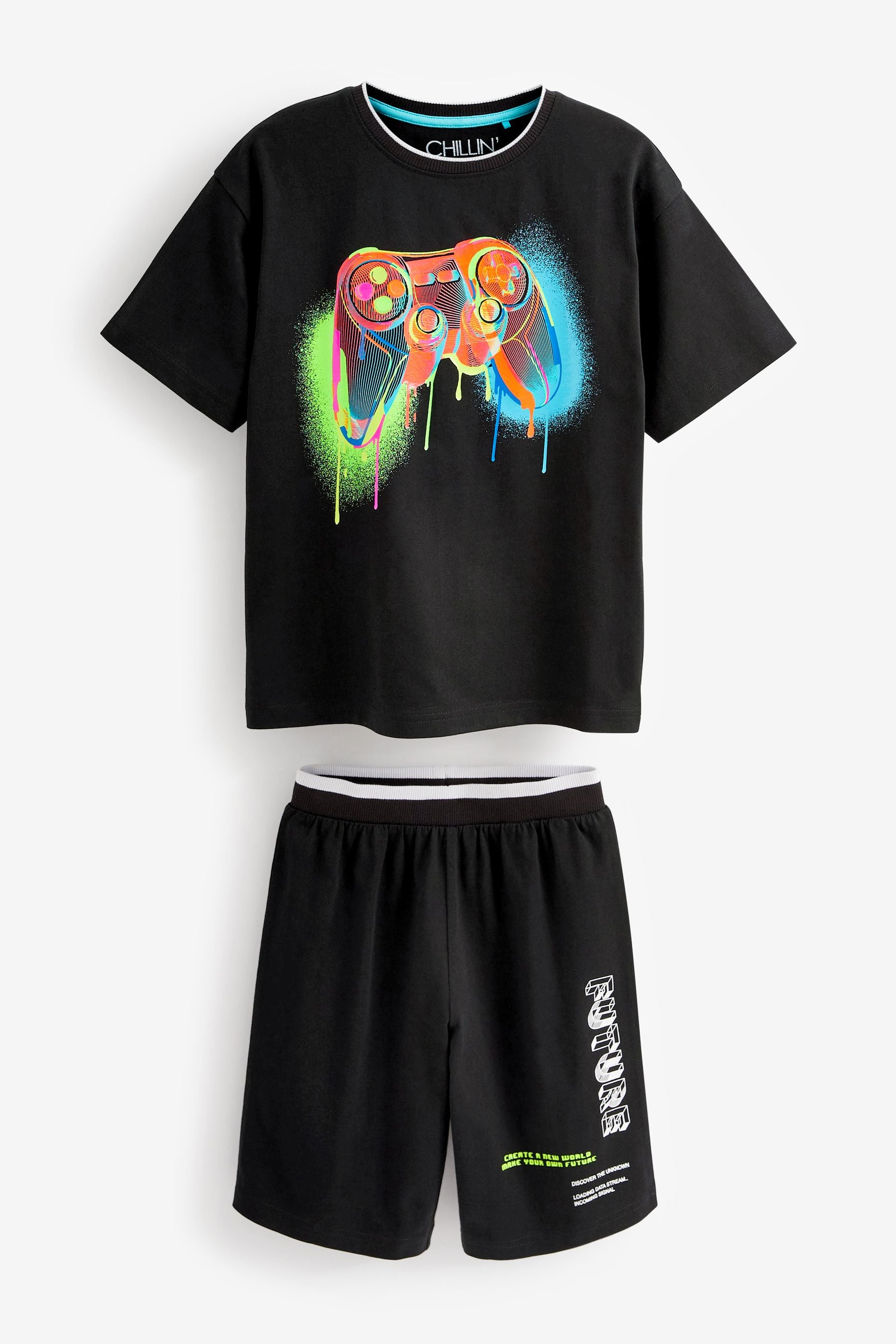 Rainbow Gamer Short Pyjamas (3-16yrs)