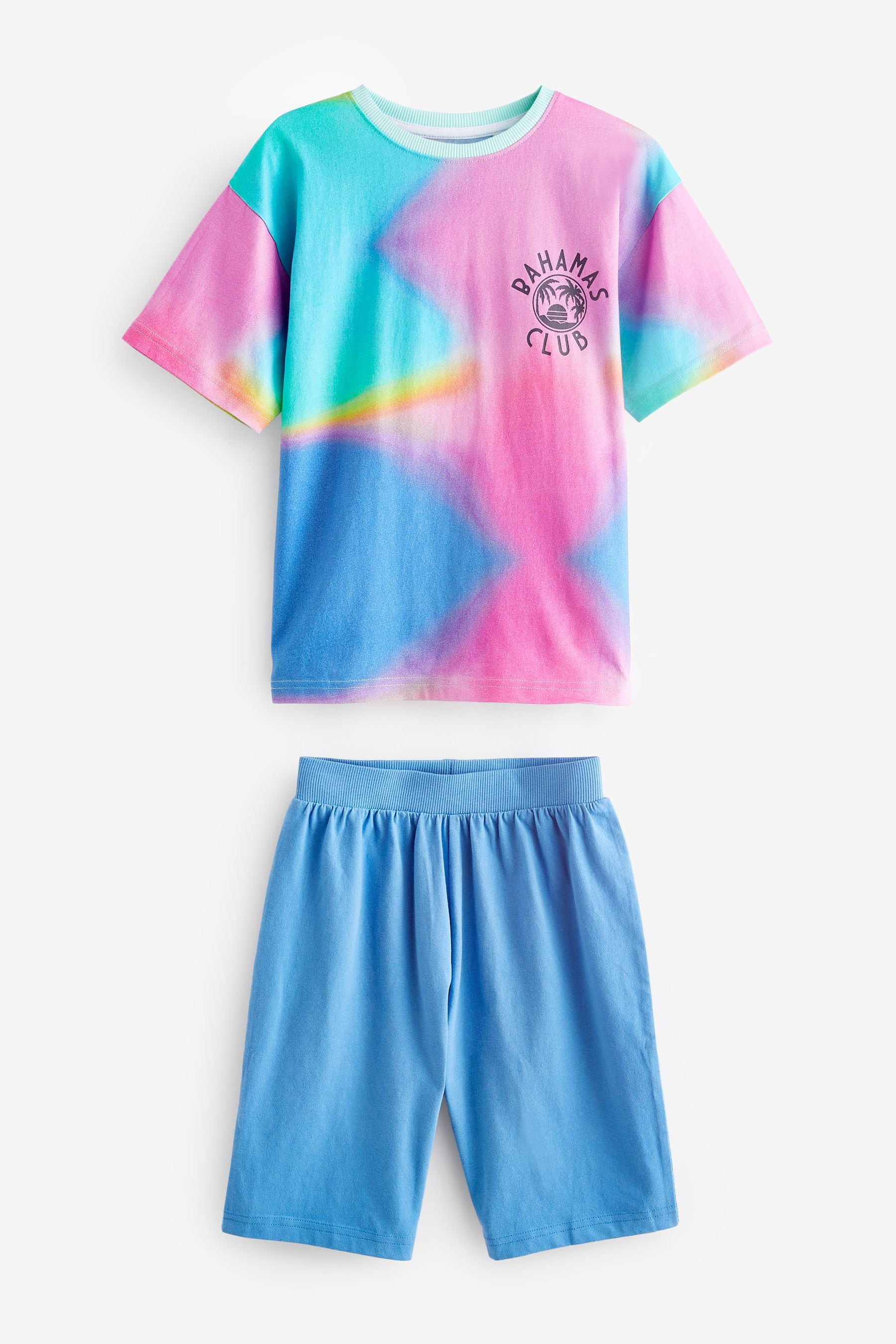 Pastel Tie Dye Effect Short Pyjamas (3-16yrs)