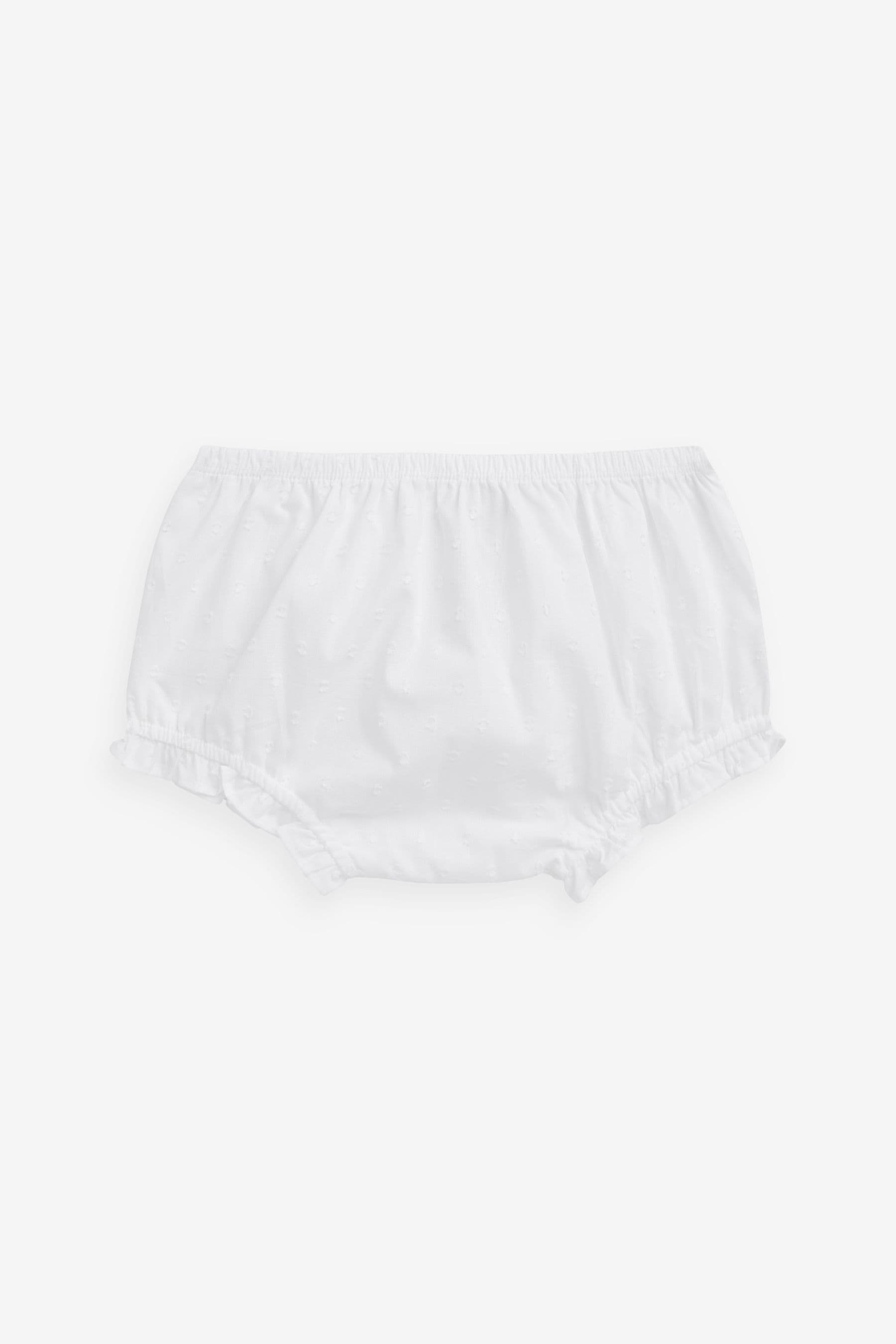 White Frill Baby Bloomers 2 Pack (0mths-2yrs)