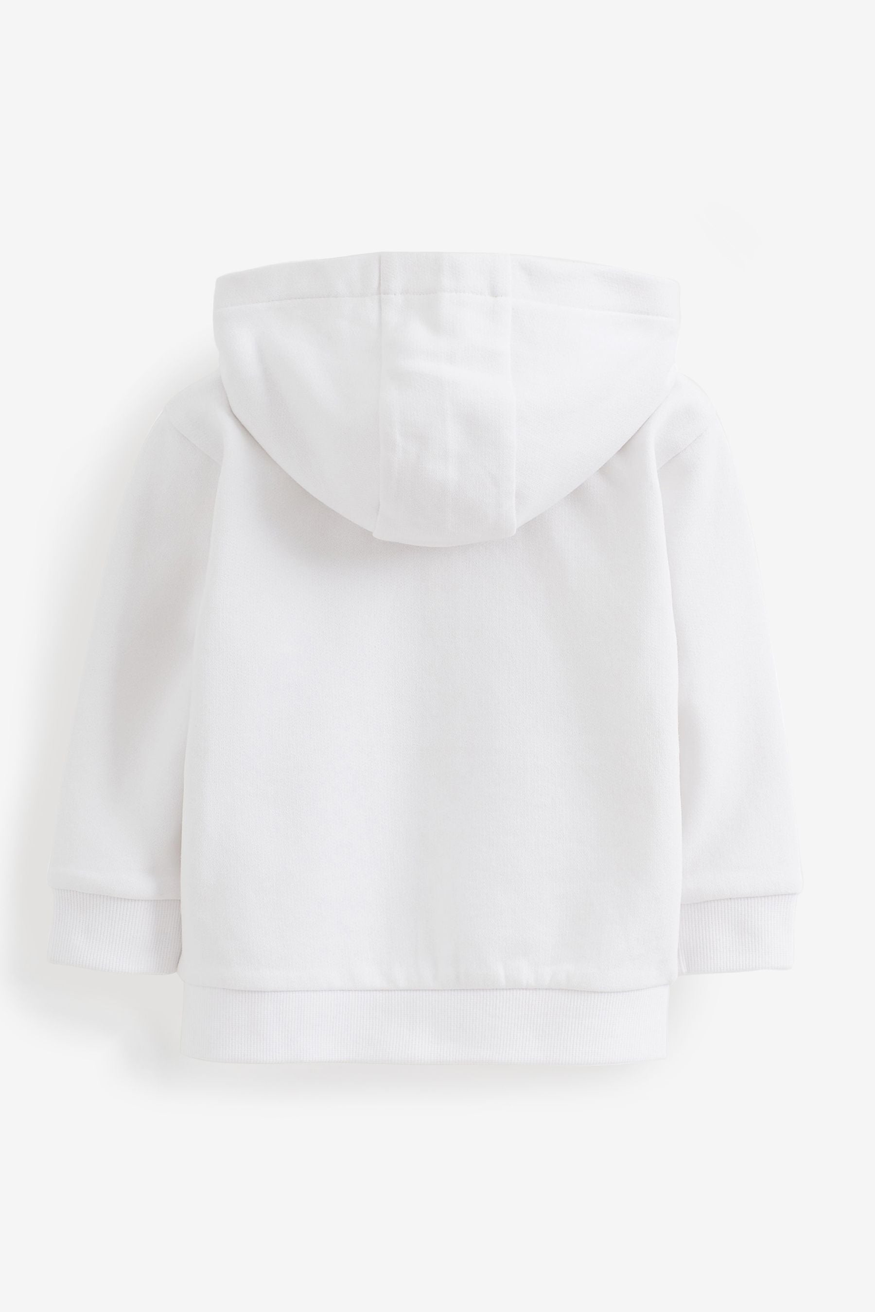 White Classic Boat Appliqu Zip Through Hoodie (3mths-7yr