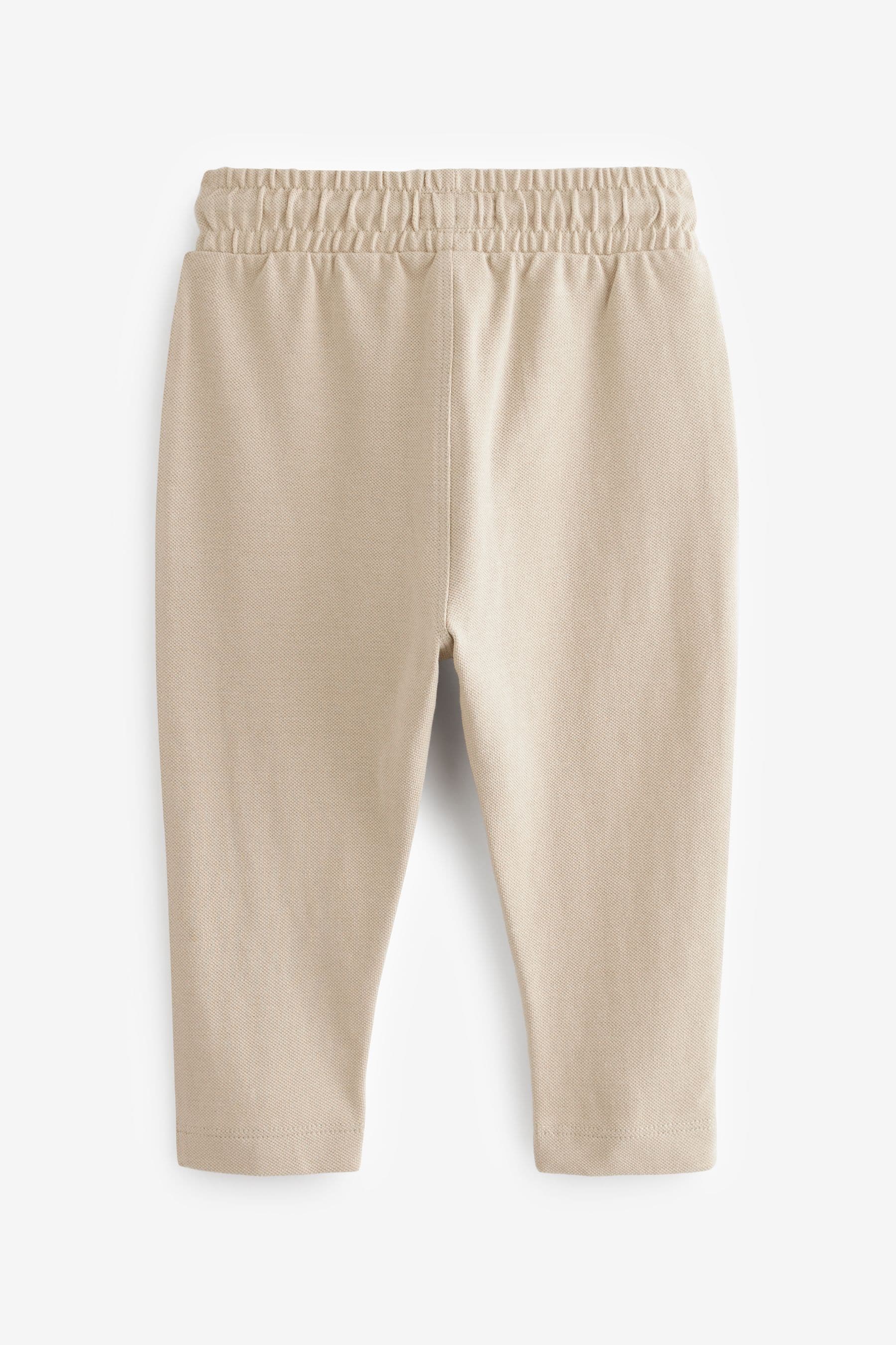 Tan Brown Pique Pintuck Joggers (3mths-7yrs)