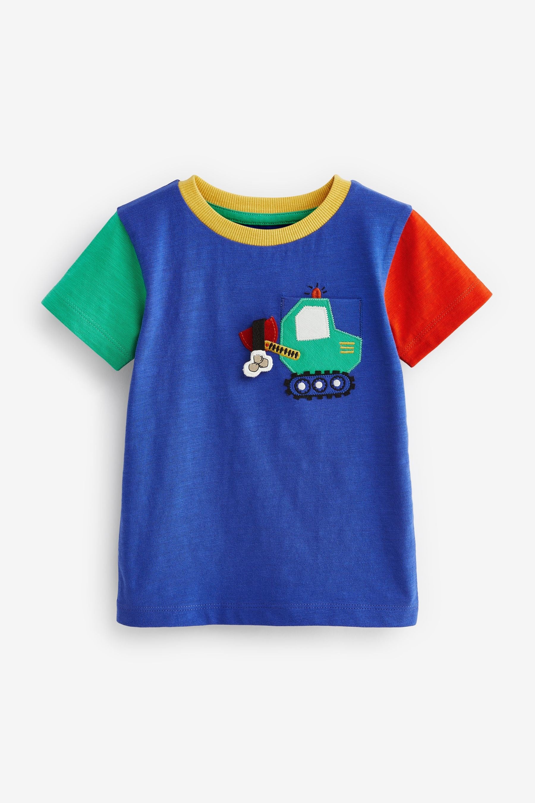 Cobalt Blue Digger Pocket T-Shirt (3mths-7yrs)