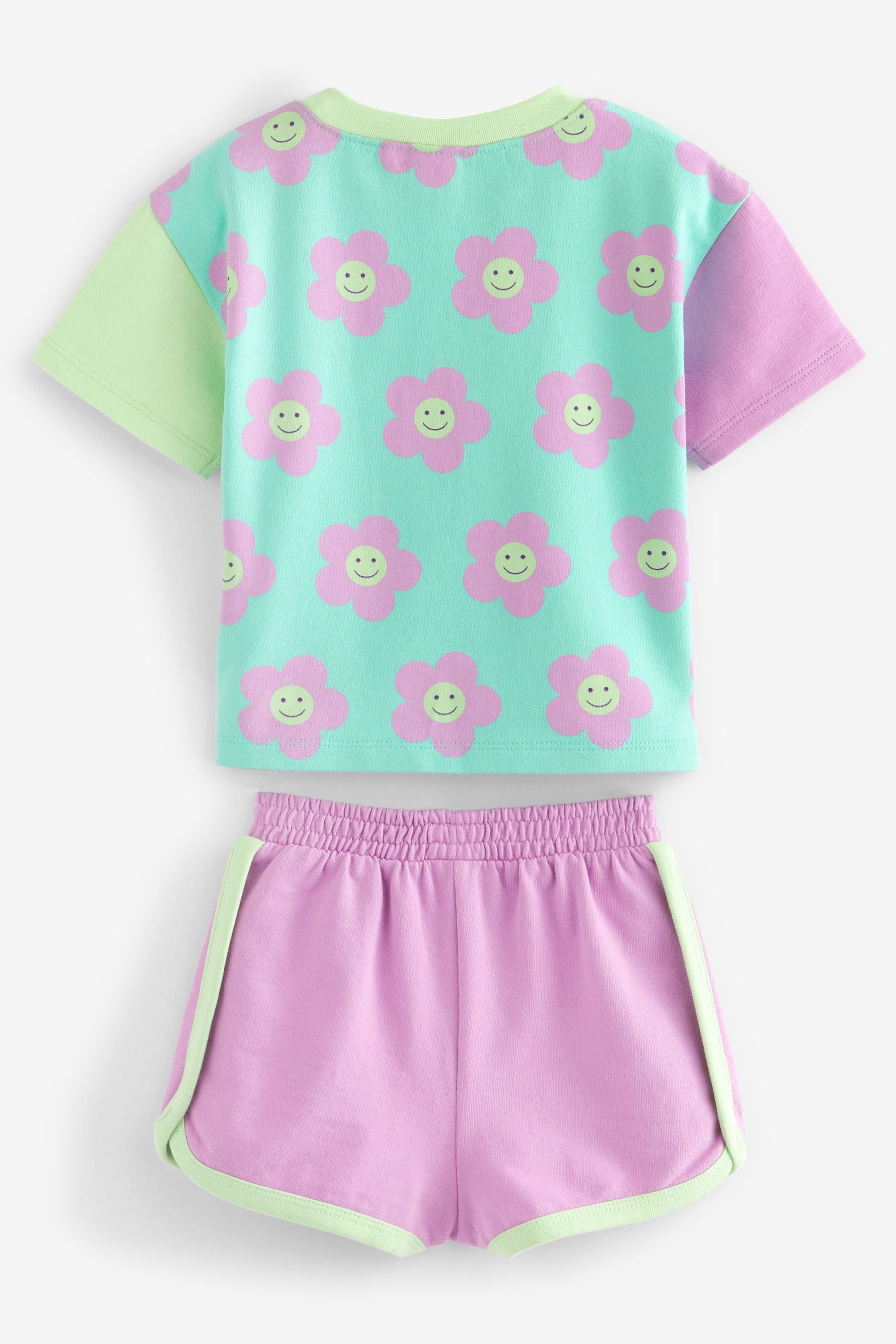 Purple/Green T-Shirt and Short Set (3mths-7yrs)