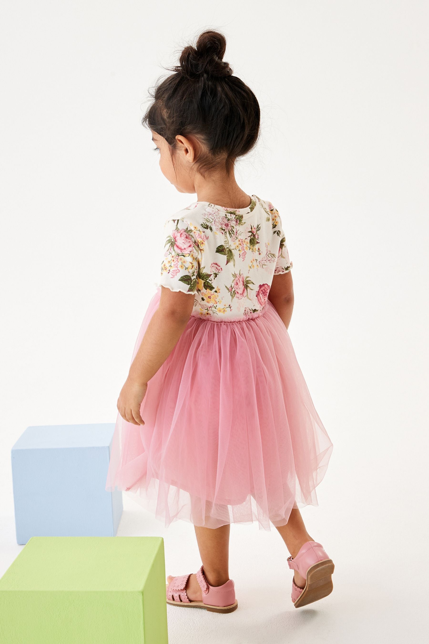 Pink Floral Tutu Skirt Dress (3mths-7yrs)