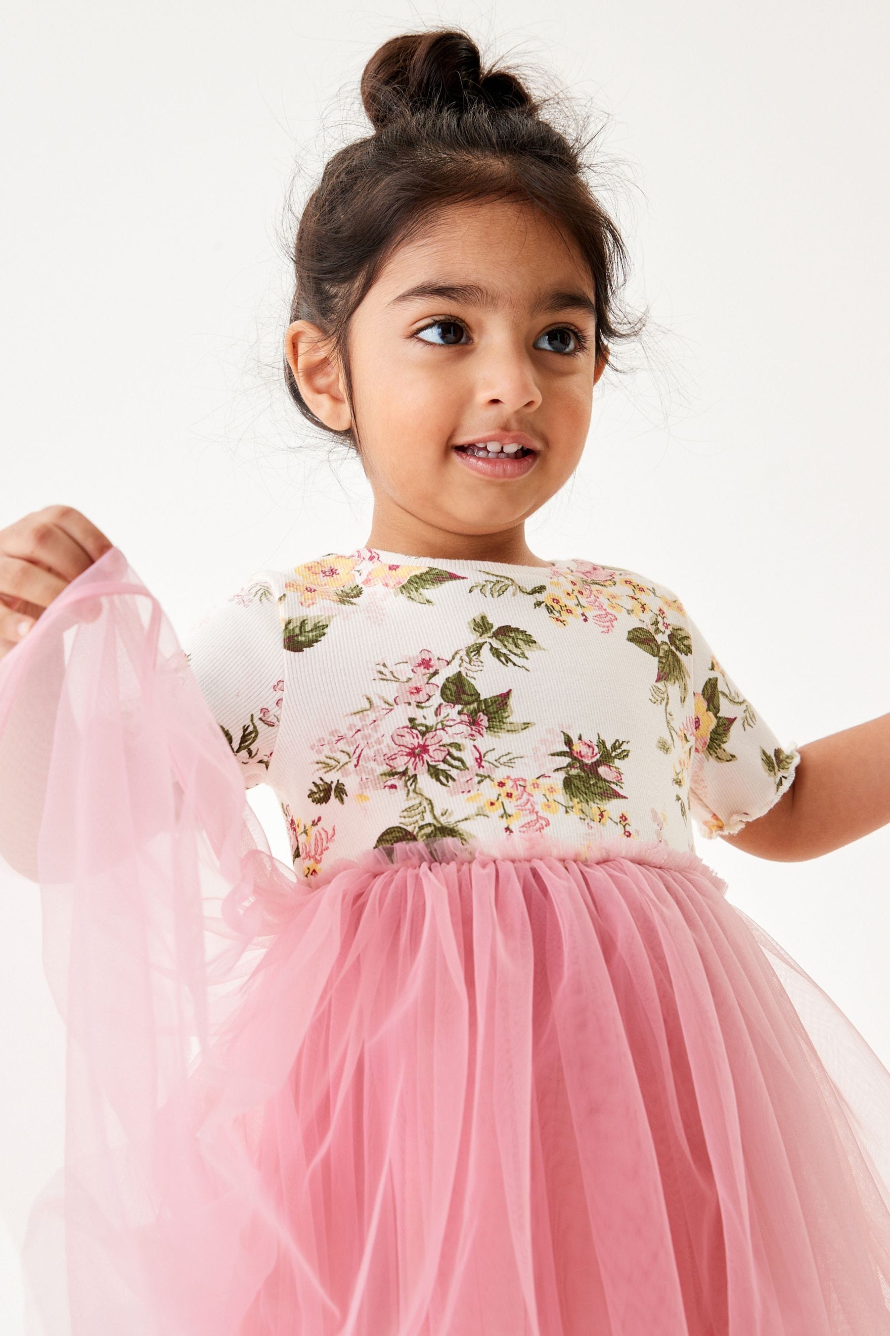 Pink Floral Tutu Skirt Dress (3mths-7yrs)