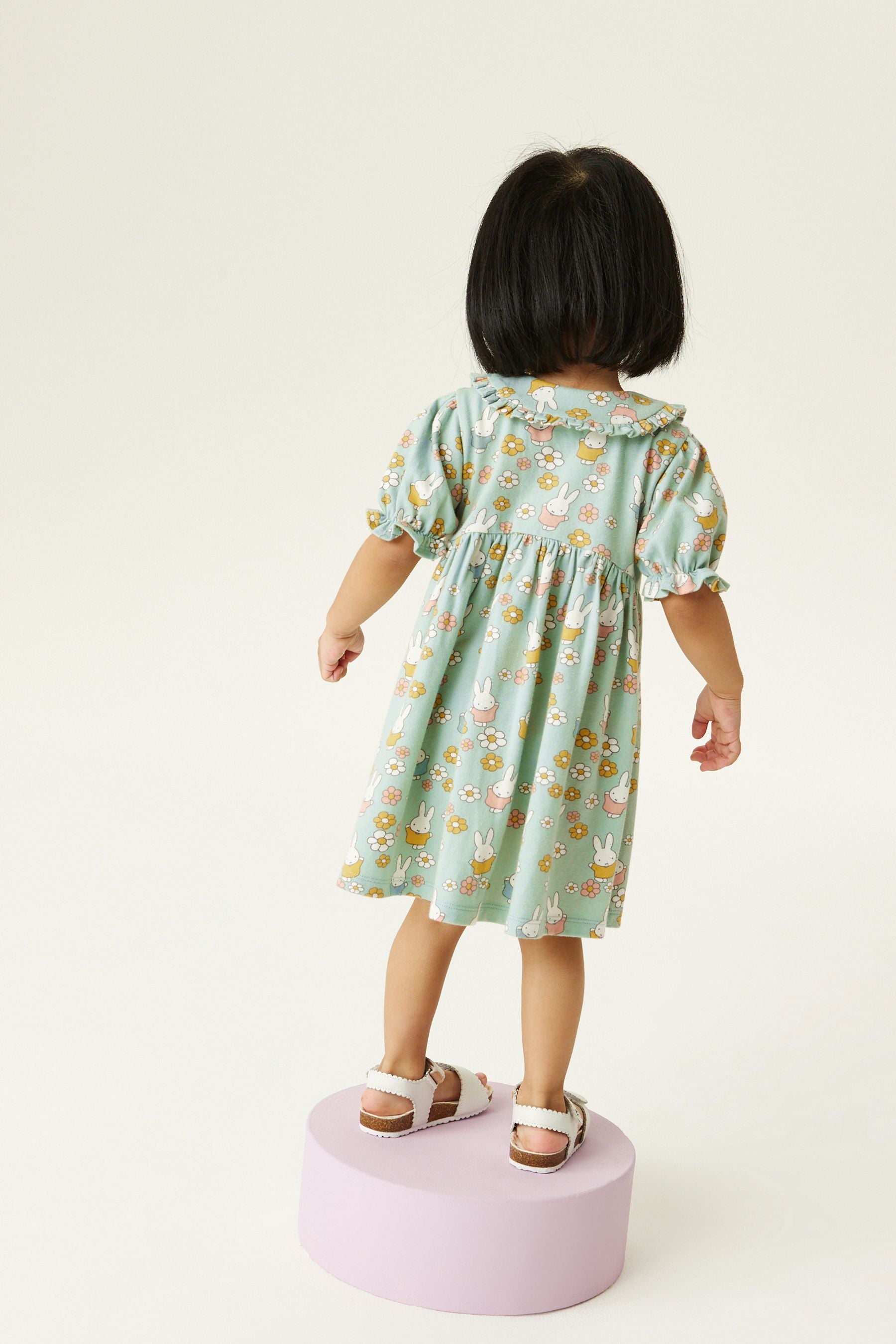 Green Miffy Short Sleeve Tea Dress (3mths-7yrs)