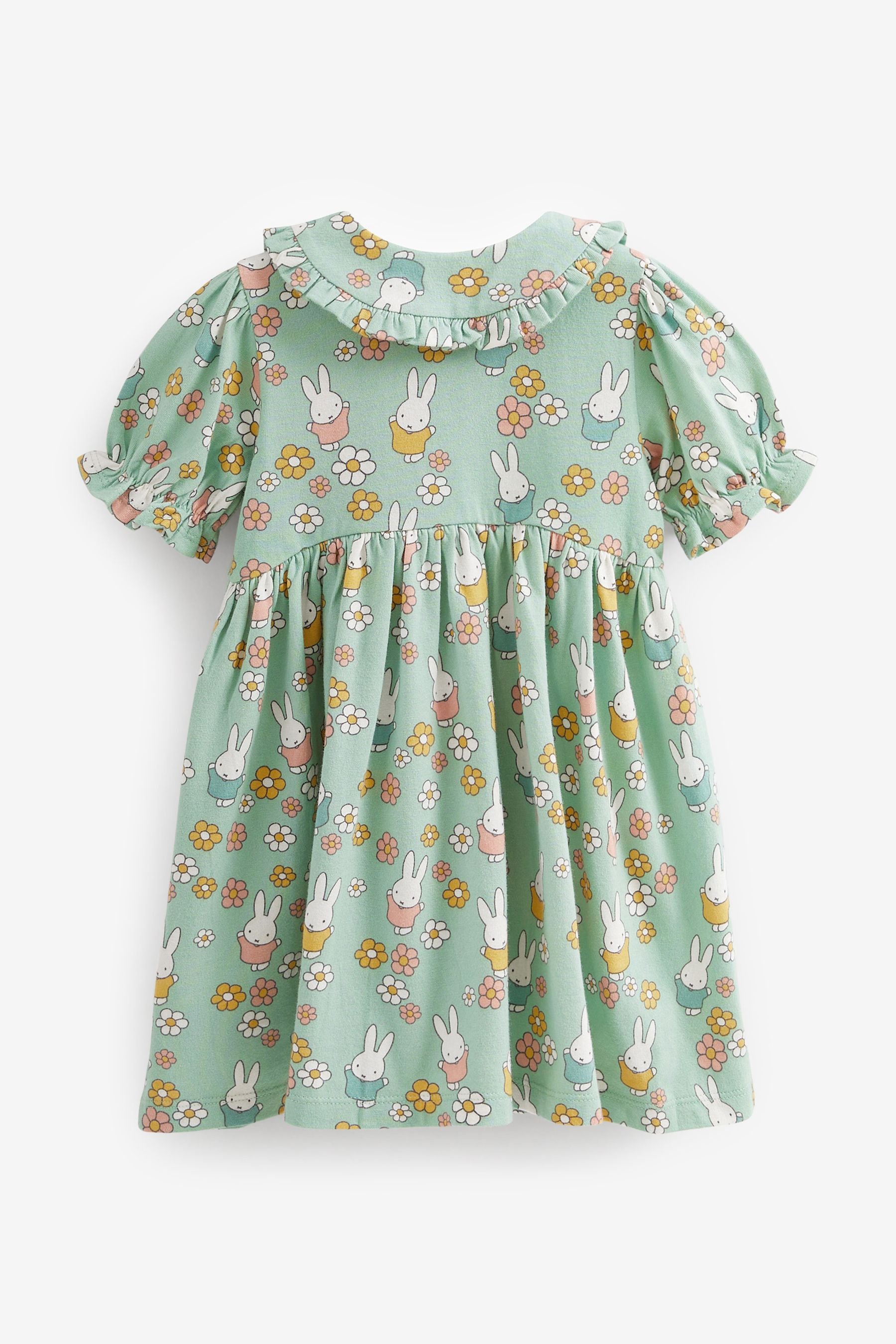 Green Miffy Short Sleeve Tea Dress (3mths-7yrs)