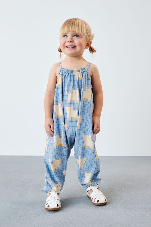 Blue Long Leg Playsuit (3mths-7yrs)