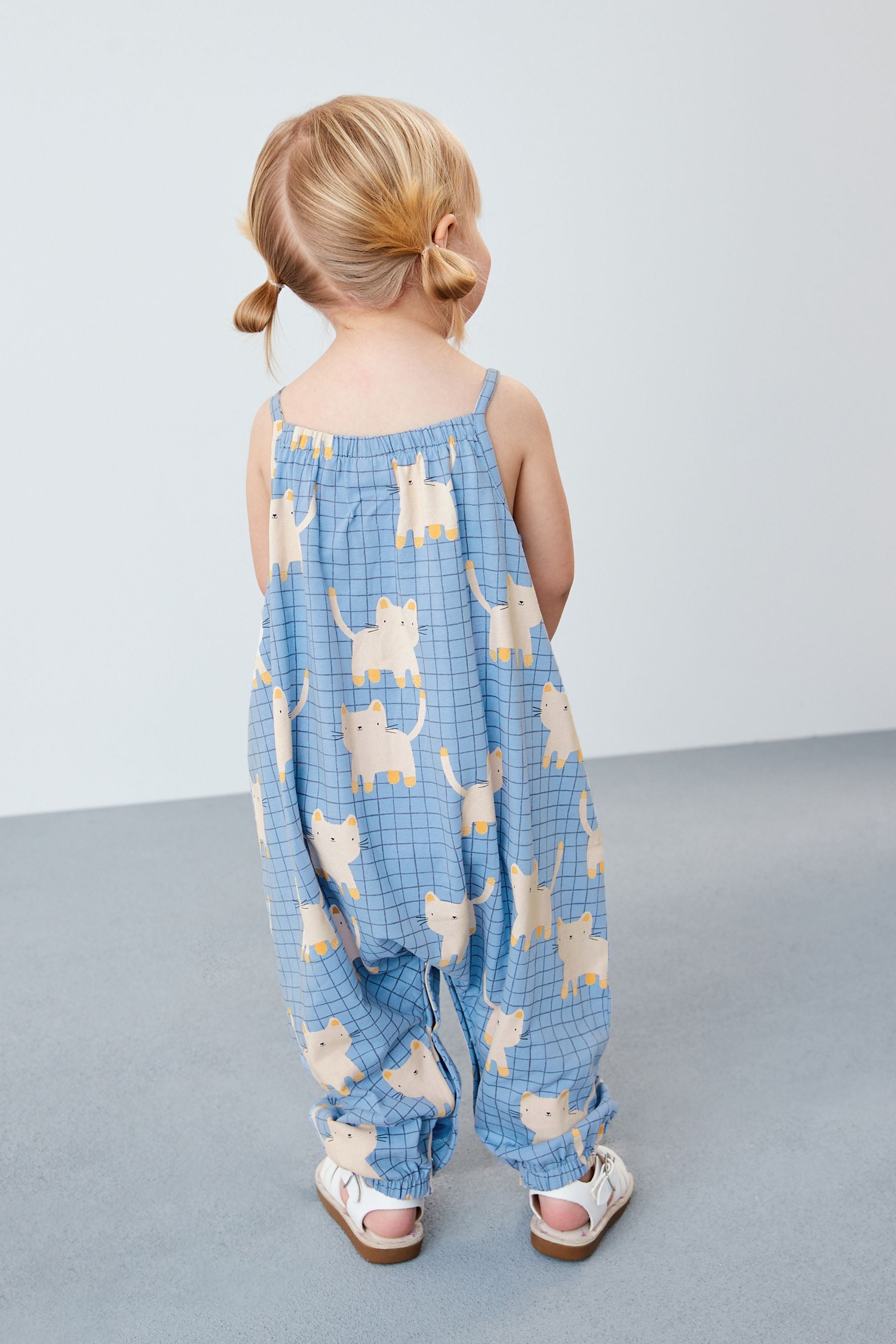 Blue Long Leg Playsuit (3mths-7yrs)