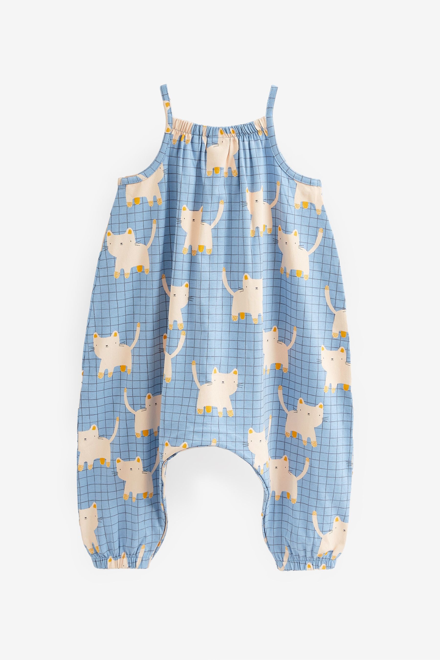 Blue Long Leg Playsuit (3mths-7yrs)