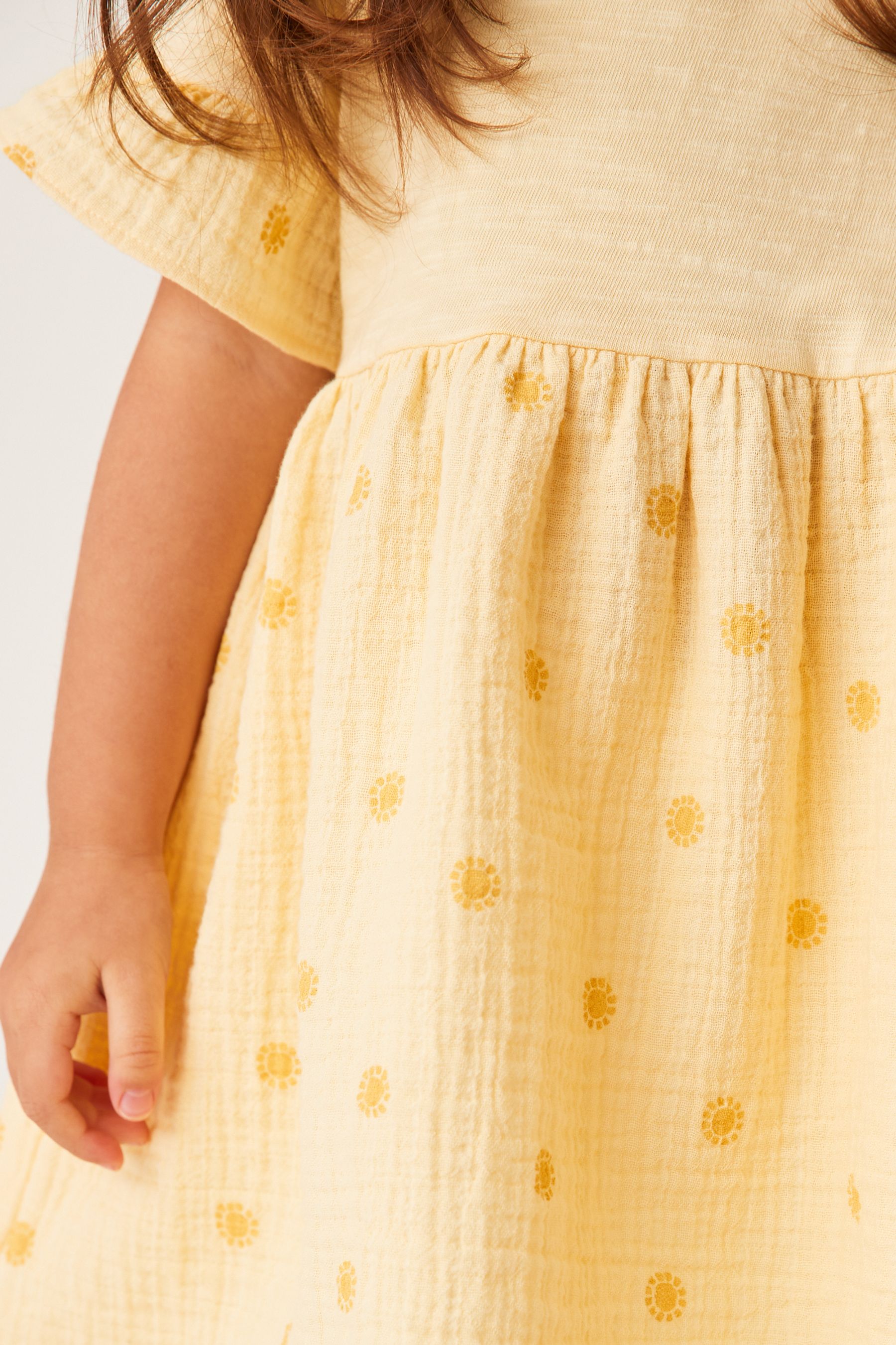 Yellow Relaxed Day Dress And Leggings Set (3mths-7yrs)