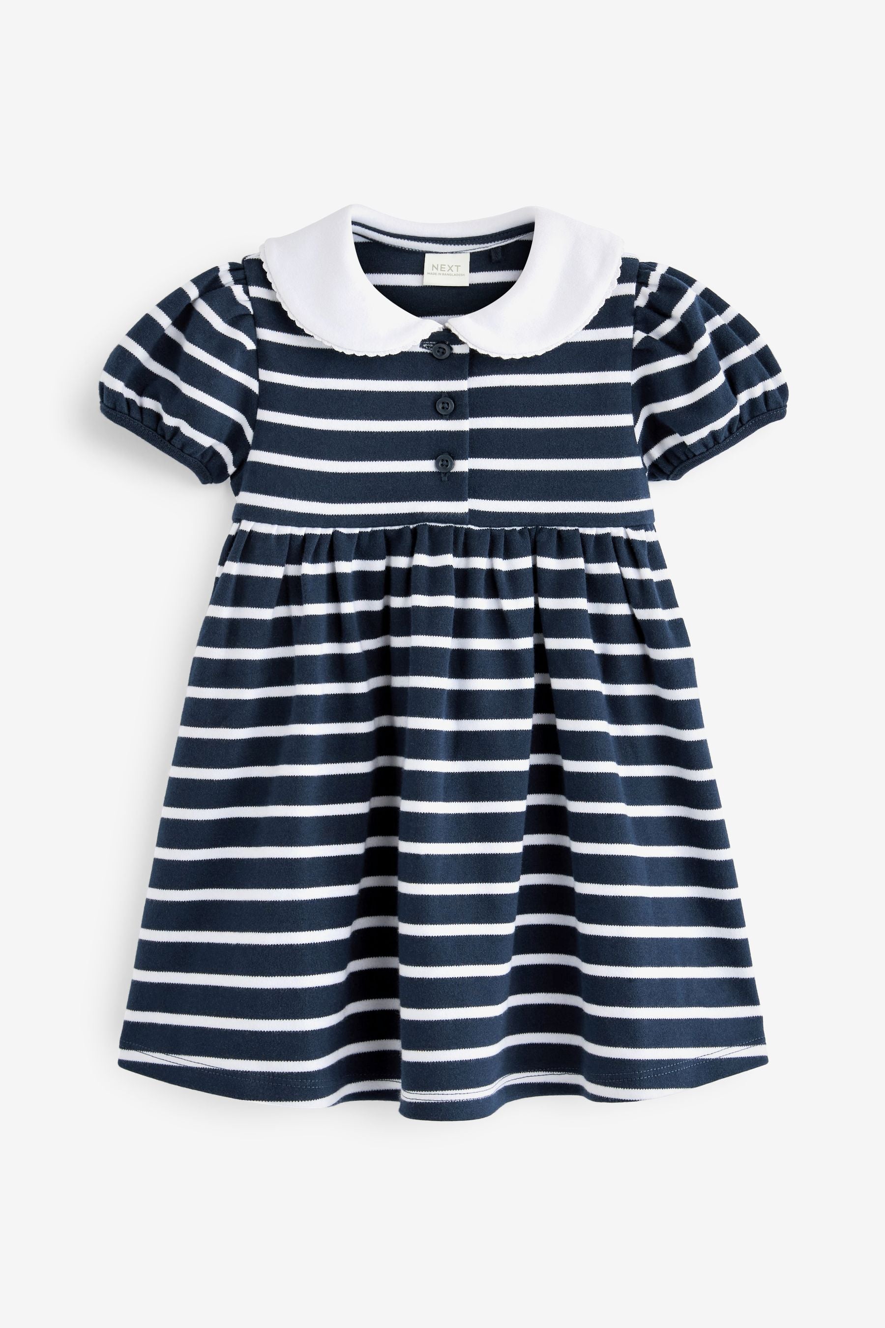 Navy Striped Ponte Dress (3mths-6yrs)