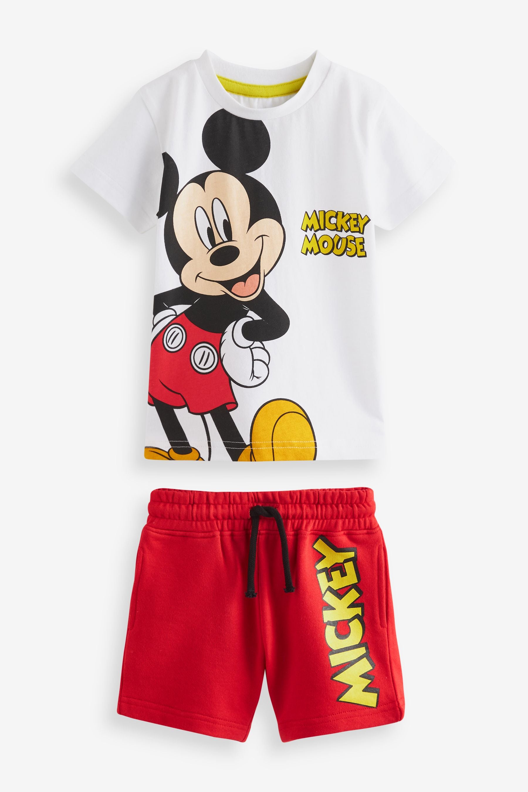 Mickey Mouse Red/White T-Shirt and Shorts License Set (3mths-8yrs)