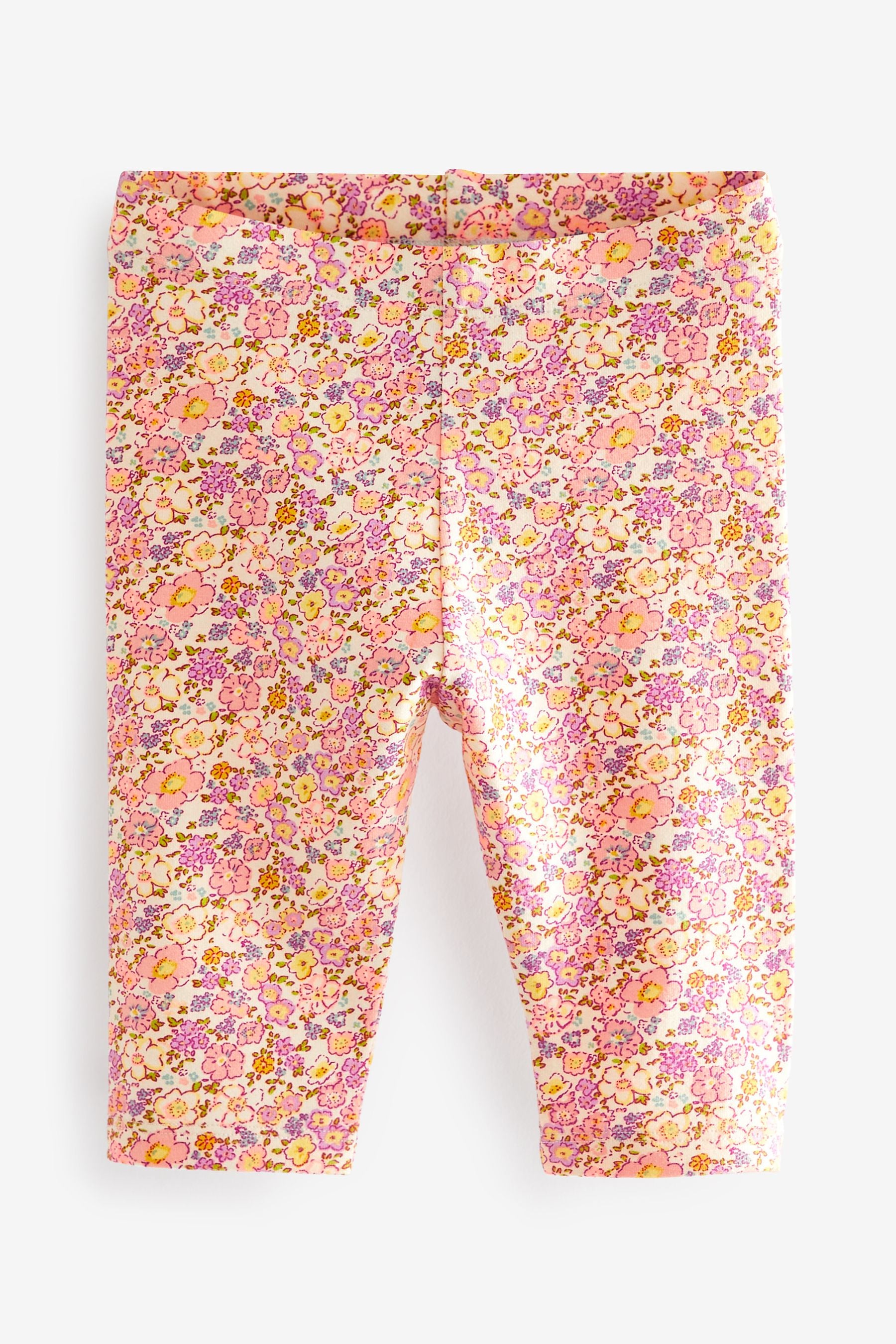 Pink/Lilac Ditsy Printed Cropped Leggings (3mths-7yrs)