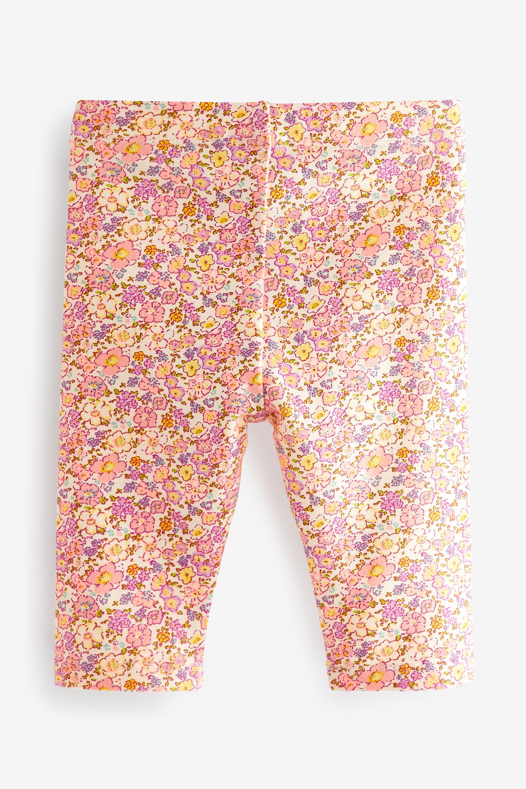 Pink/Lilac Ditsy Printed Cropped Leggings (3mths-7yrs)