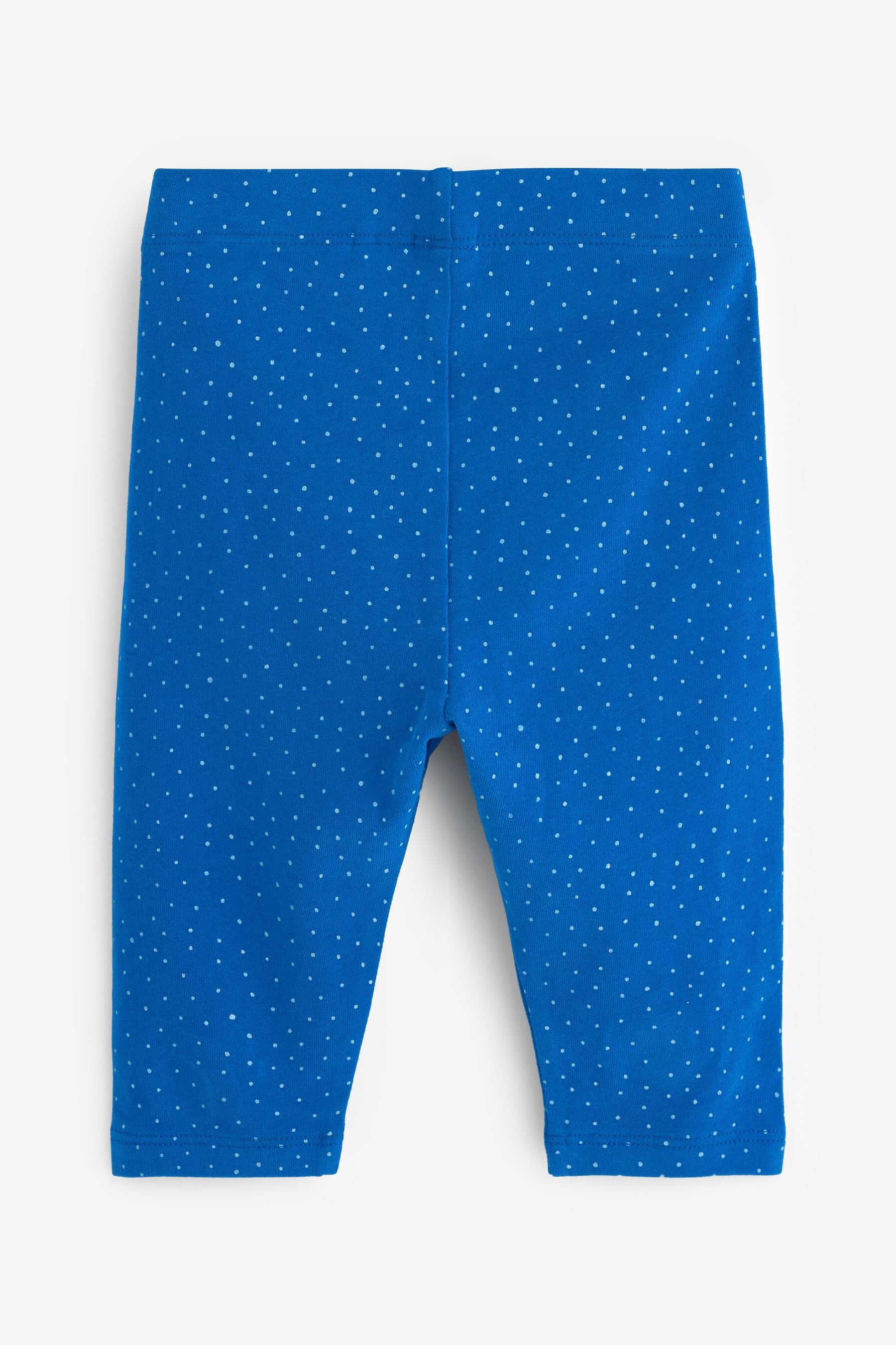 Navy Spot Printed Cropped Leggings (3mths-7yrs)