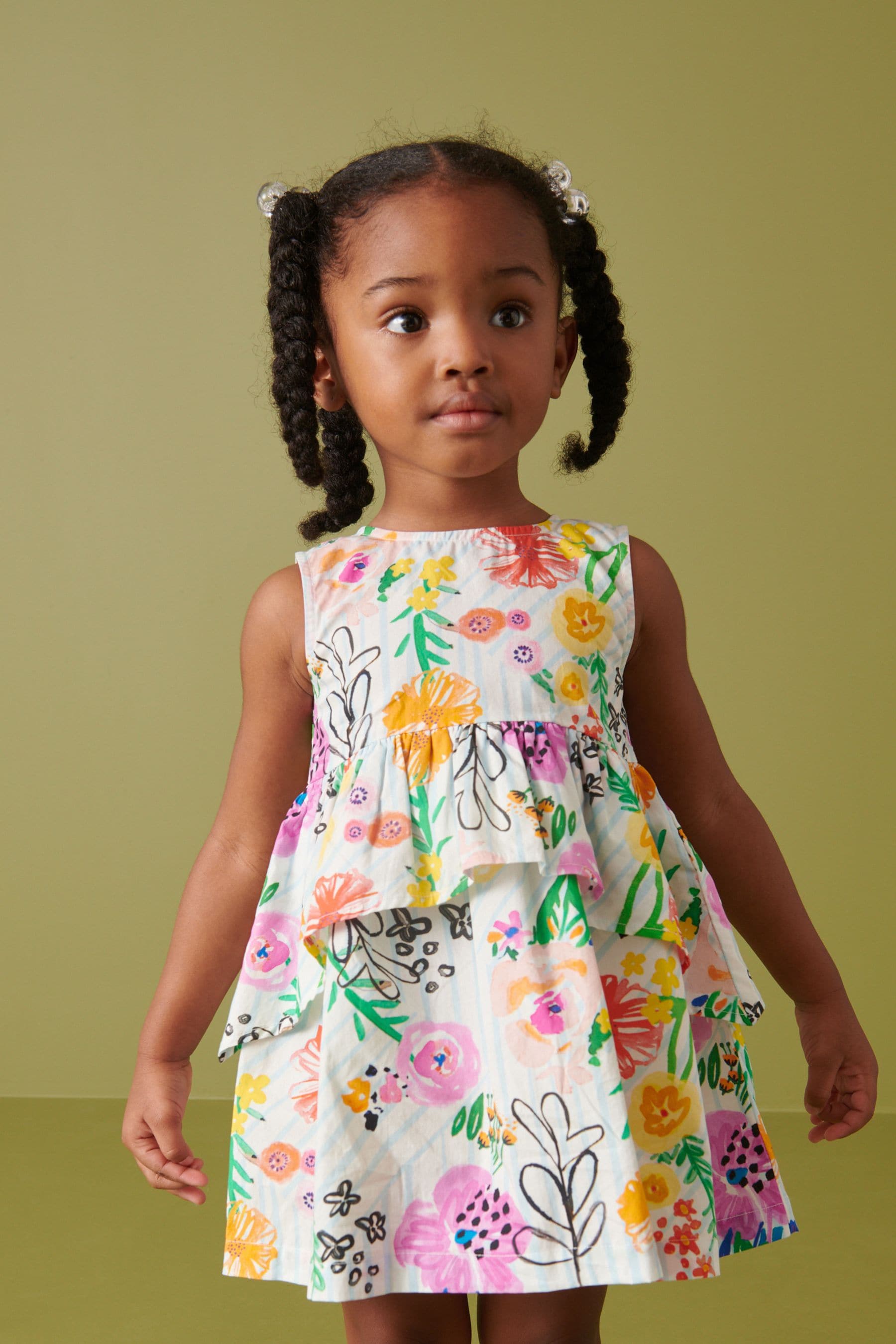 White Tiered Sleeveless Sundress (3mths-7yrs)