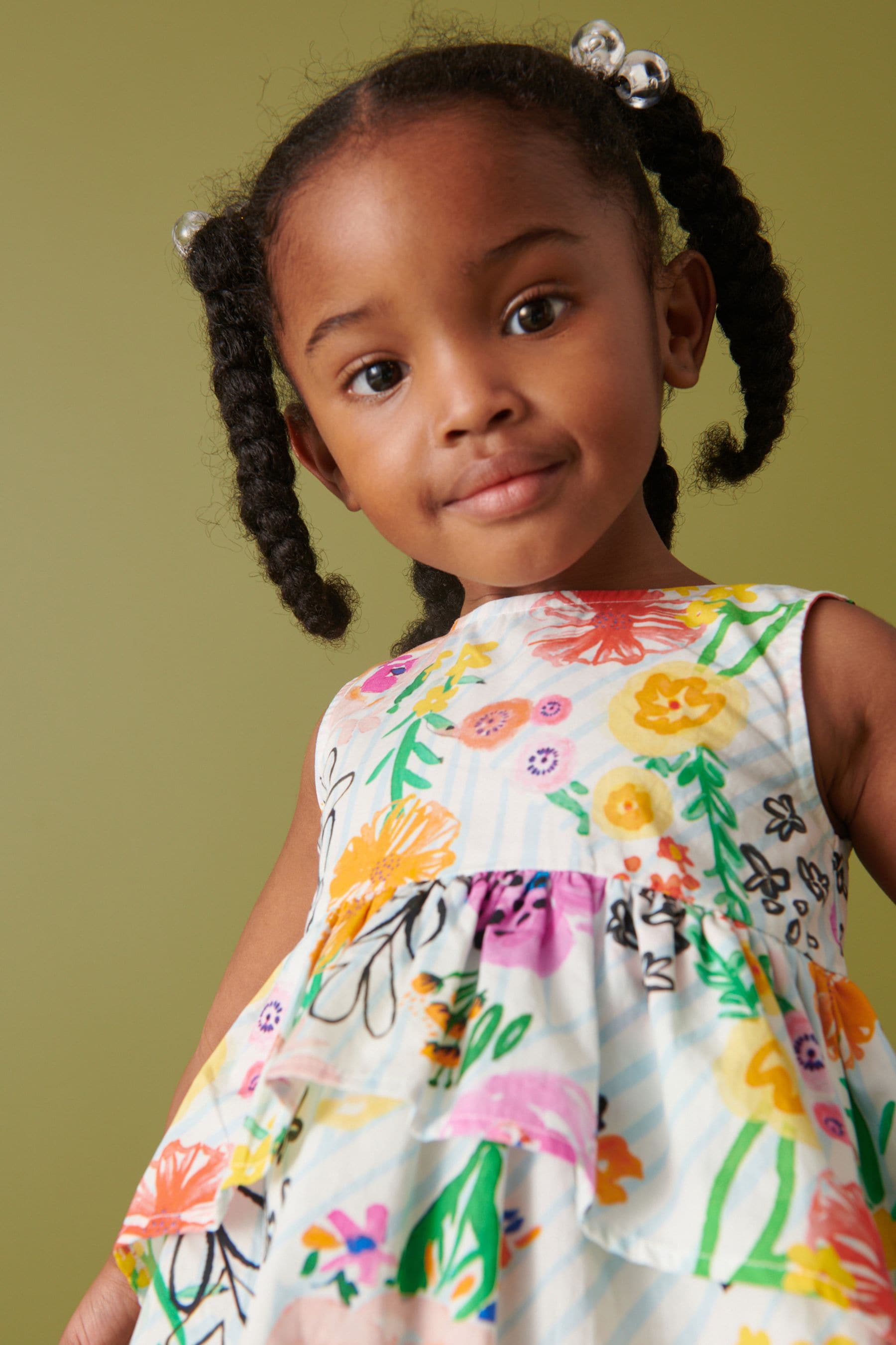 White Tiered Sleeveless Sundress (3mths-7yrs)