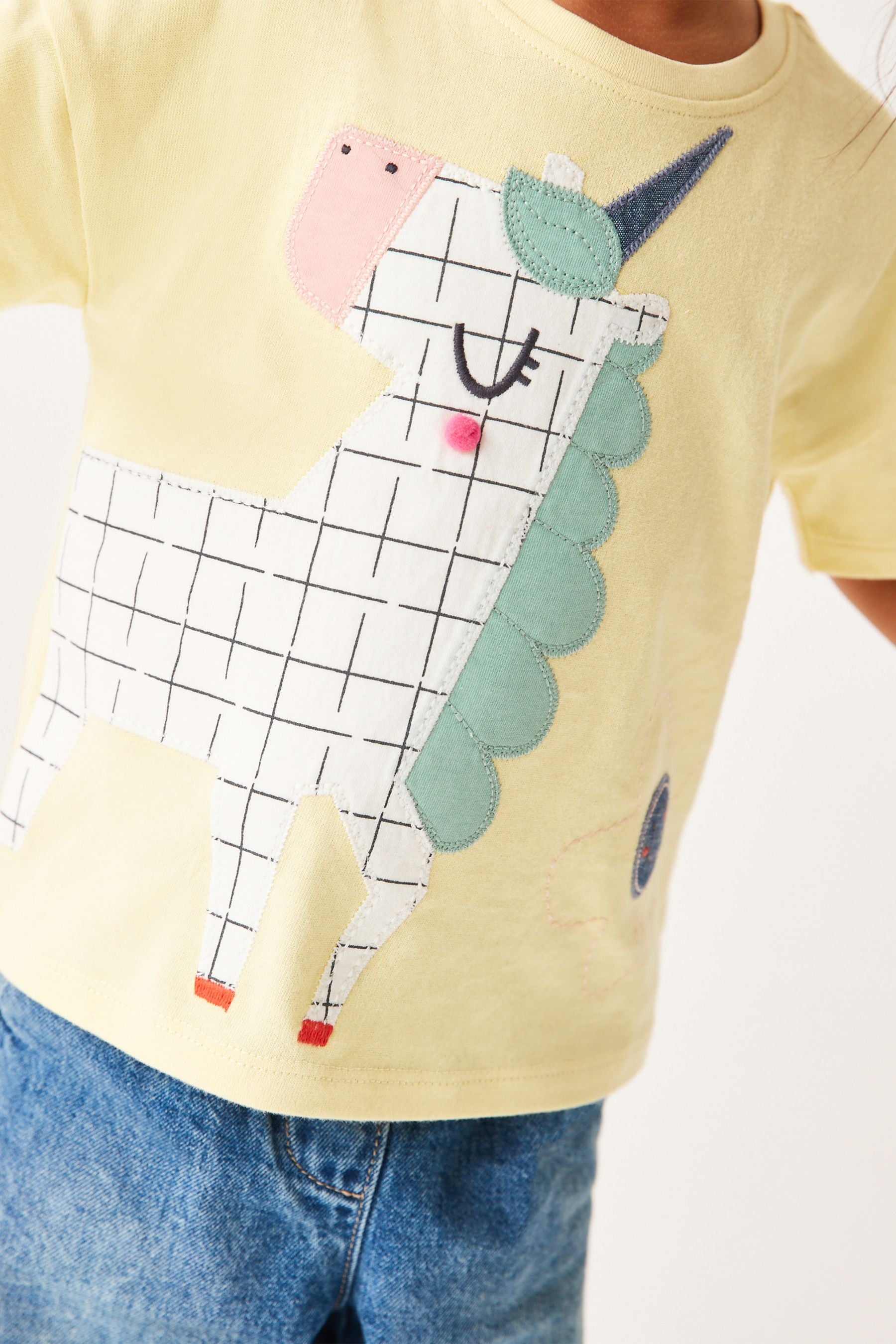 Lemon Yellow Unicorn Short Sleeves T-Shirt (3mths-7yrs)