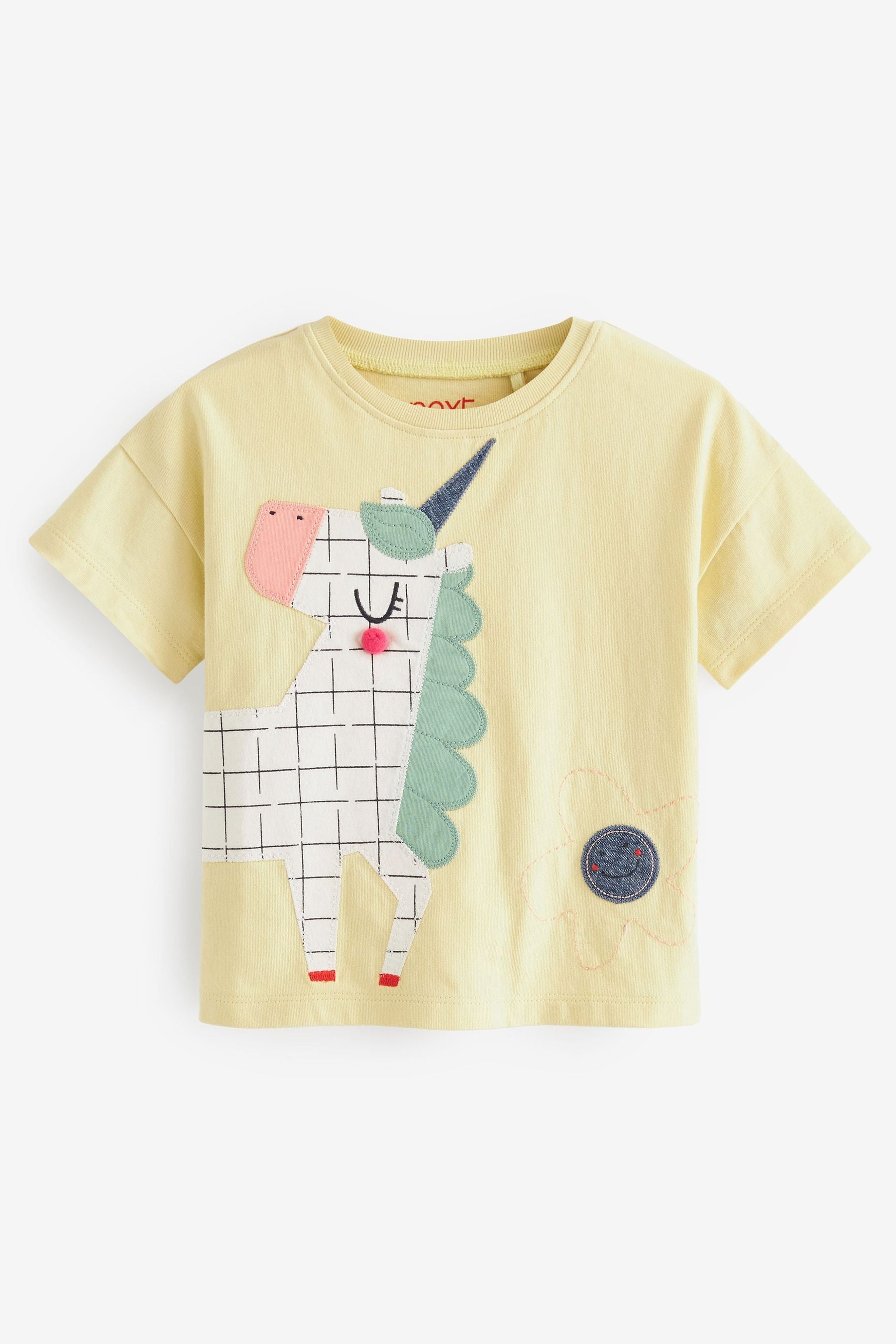 Lemon Yellow Unicorn Short Sleeves T-Shirt (3mths-7yrs)