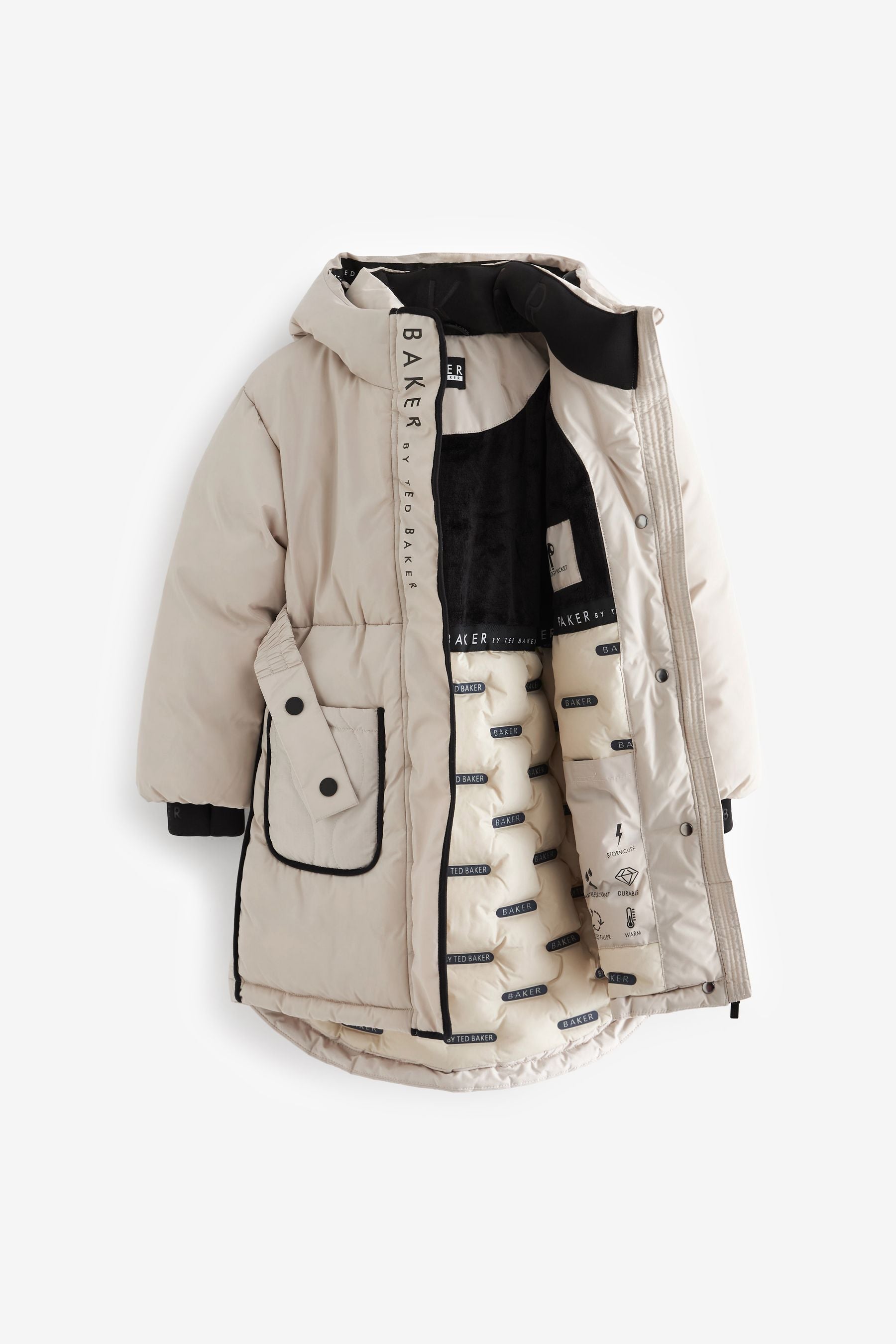 Cream Baker by Ted Baker Cream Shower Resistant Parka Coat