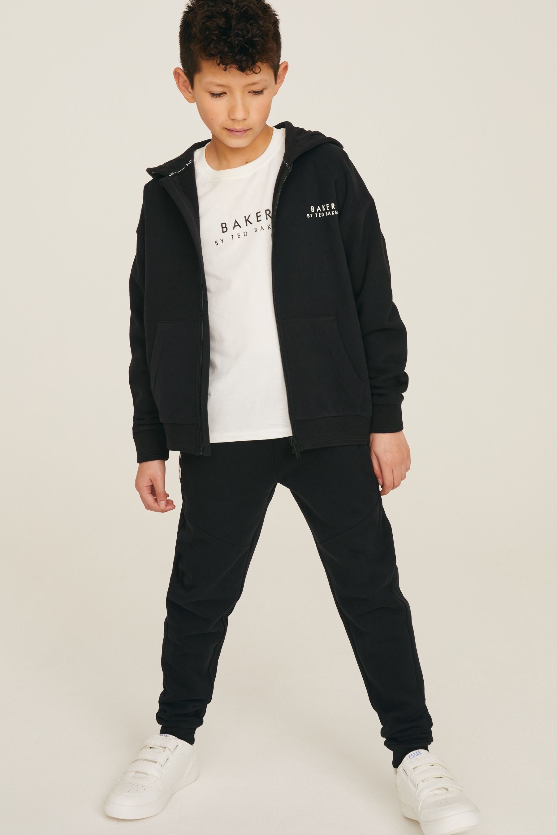 Black Baker by Ted Baker Zip Through Hoodie and Jogger Set